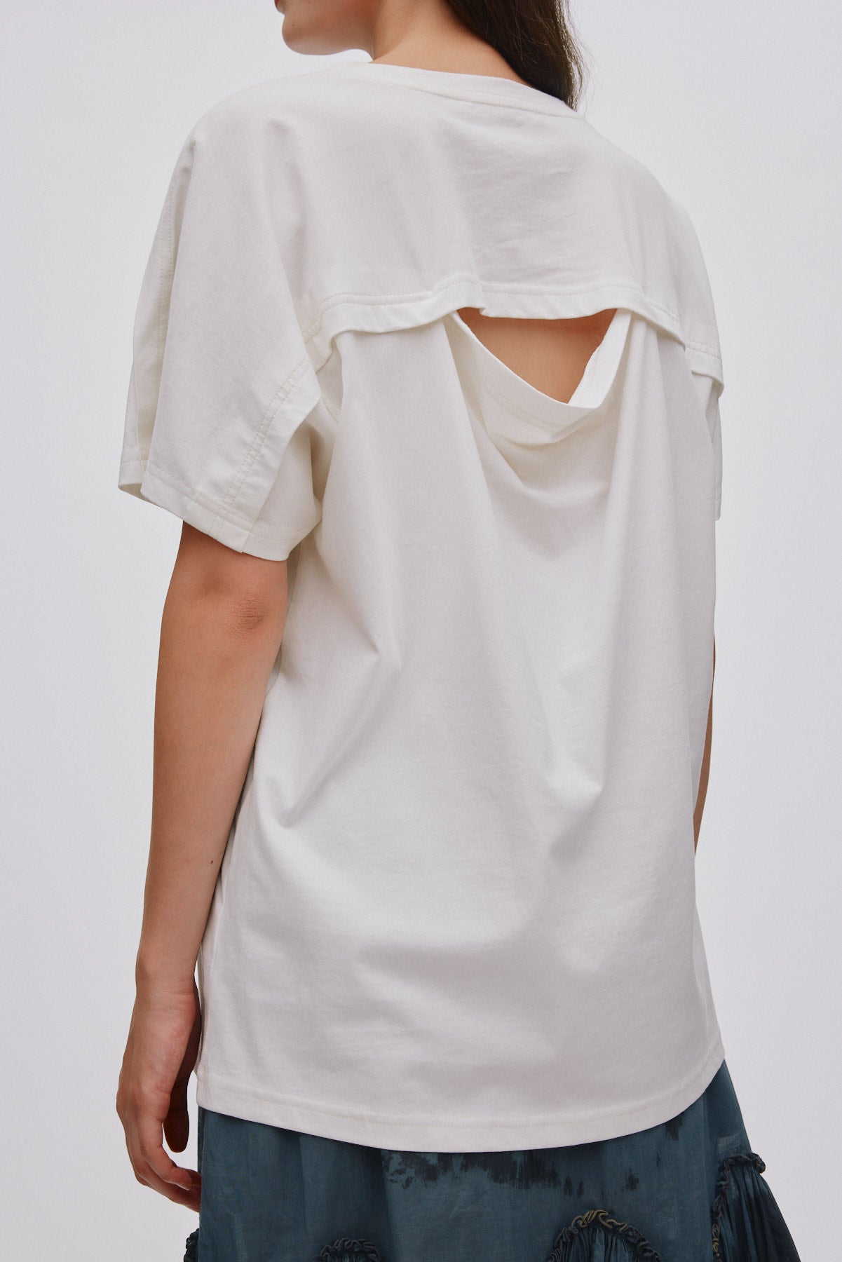 Cici - FOT jersey open back top I Chalk 8 - Rabens Saloner