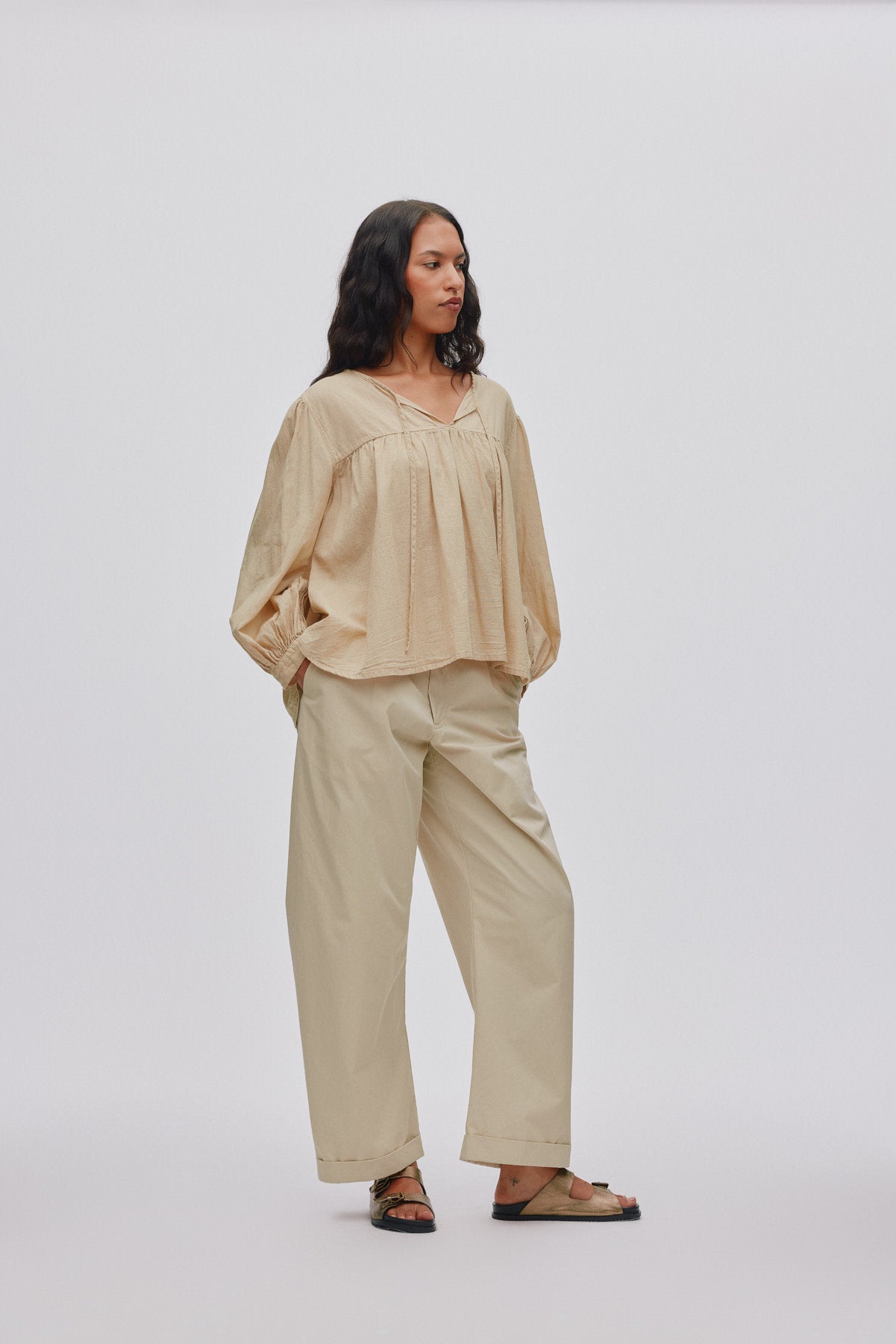 Eike - Cotton full sleeve blouse I Macadan 4 - Rabens Saloner