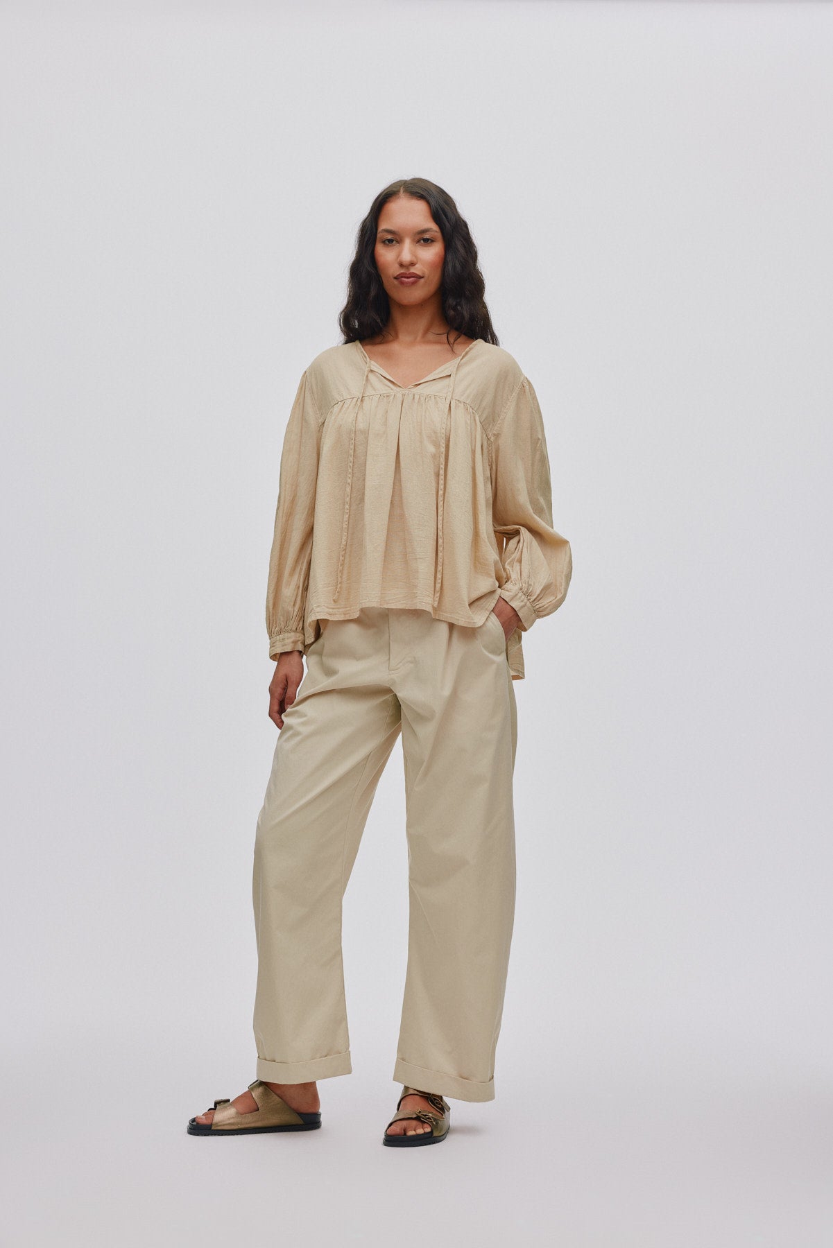 Eike - Cotton full sleeve blouse I Boulder 3 - Rabens Saloner