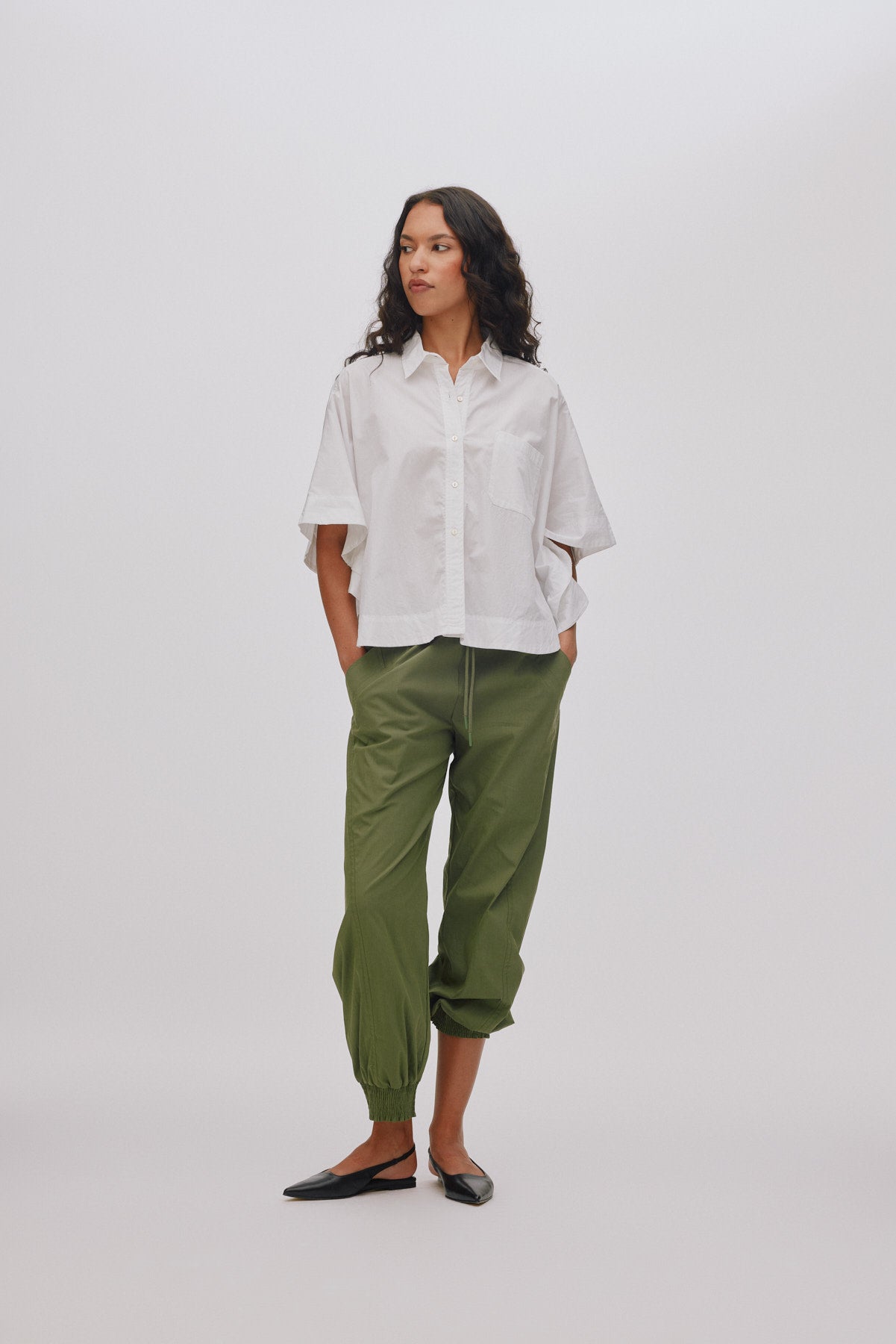 Berte - Poplin curved hem shirt I White White XS/S 1 - Rabens Saloner