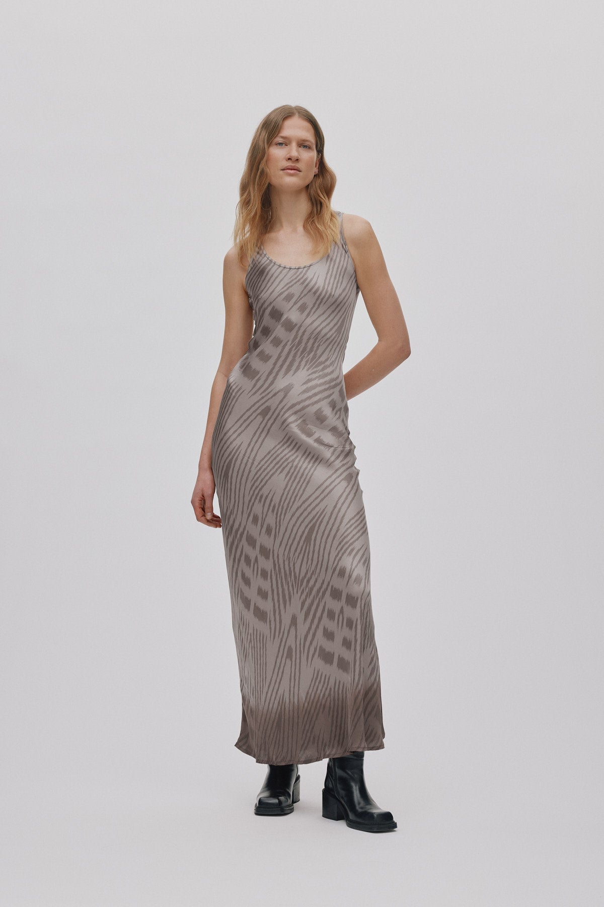 Lavan - Ombre ikat bias dress I Asphalt combo Asphalt combo XS 1 - Rabens Saloner