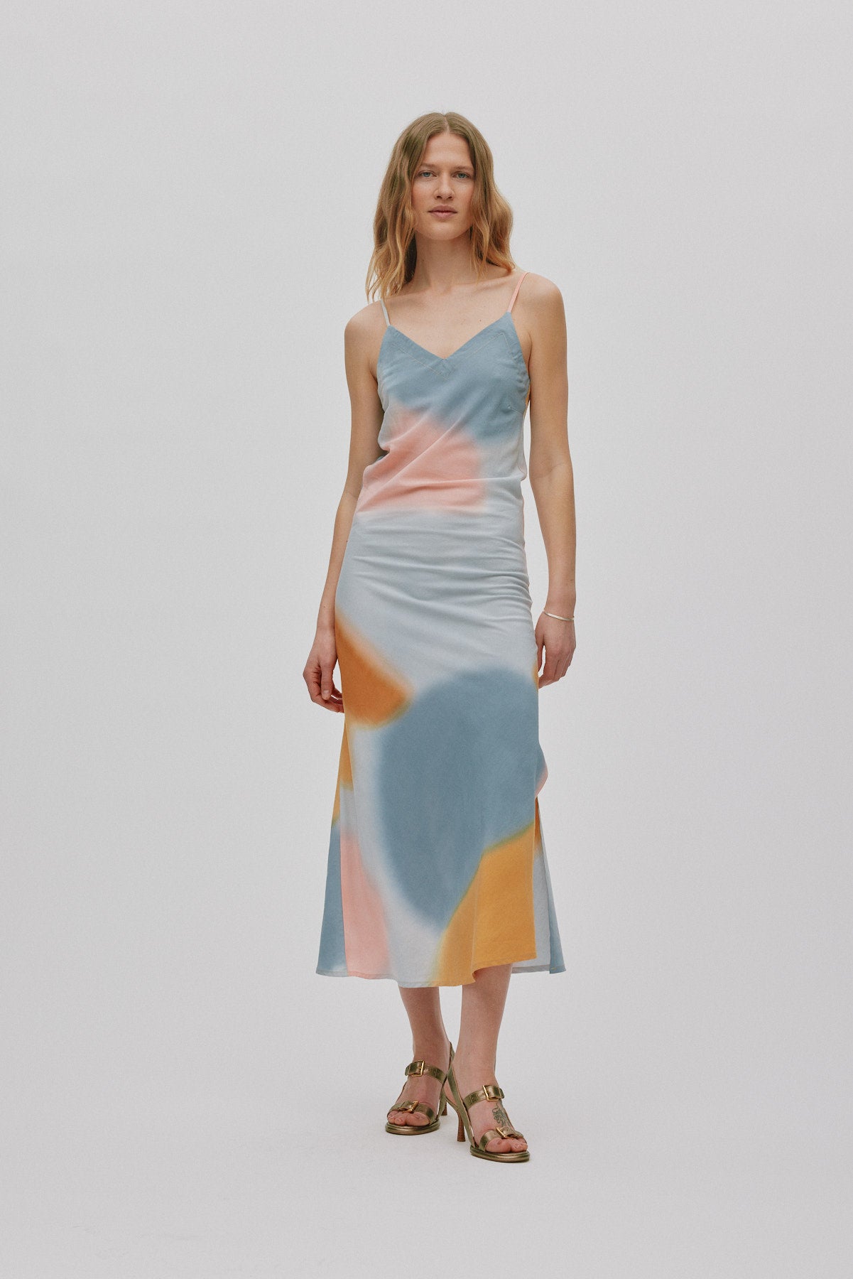 Iloa - Water colour bias dress I Sunset combo 1 - Rabens Saloner