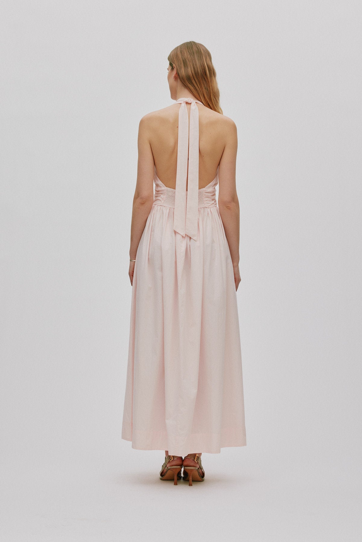 Izette - Poplin halter dress I Light rose 7 - Rabens Saloner