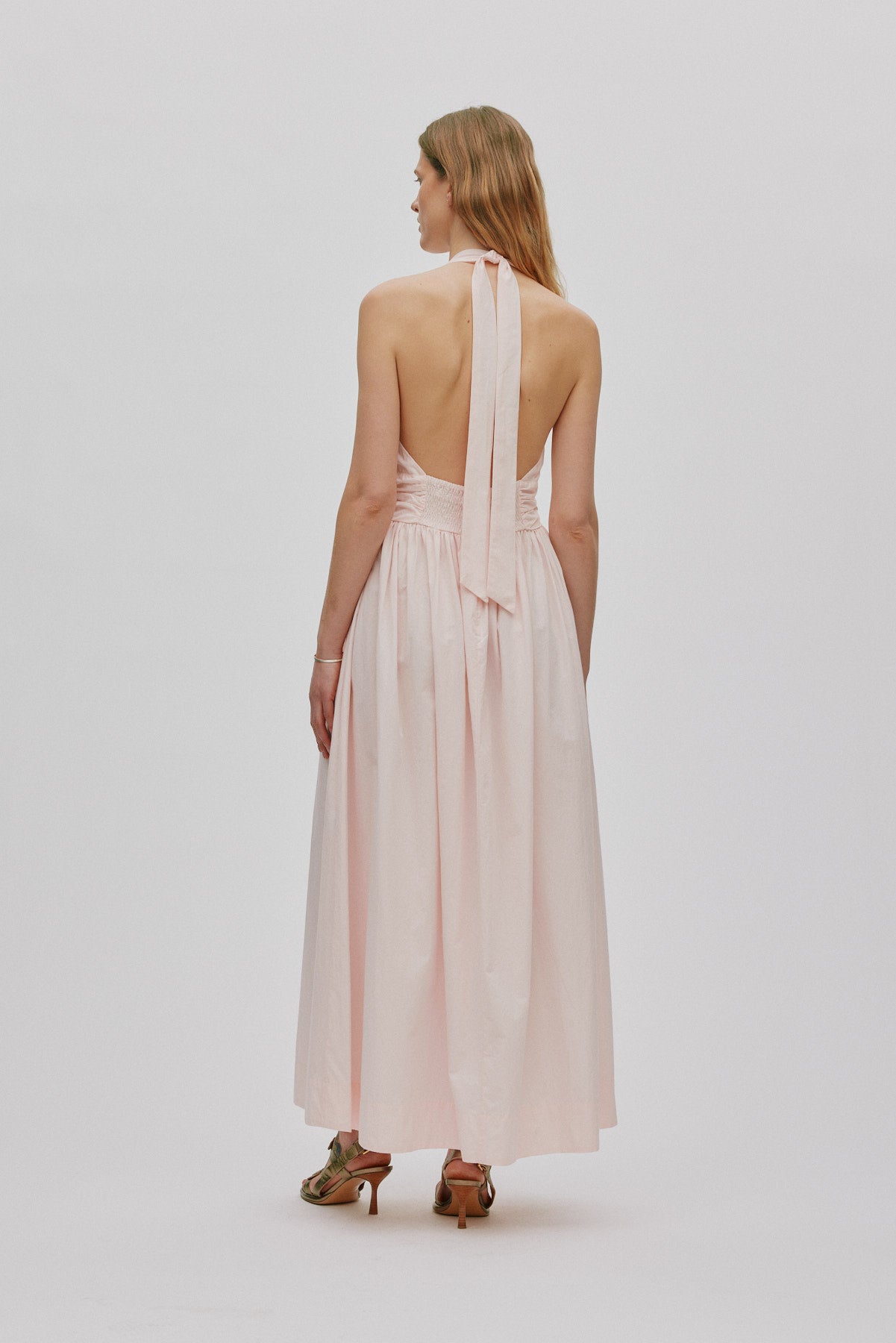 Izette - Poplin halter dress I Light rose 8 - Rabens Saloner