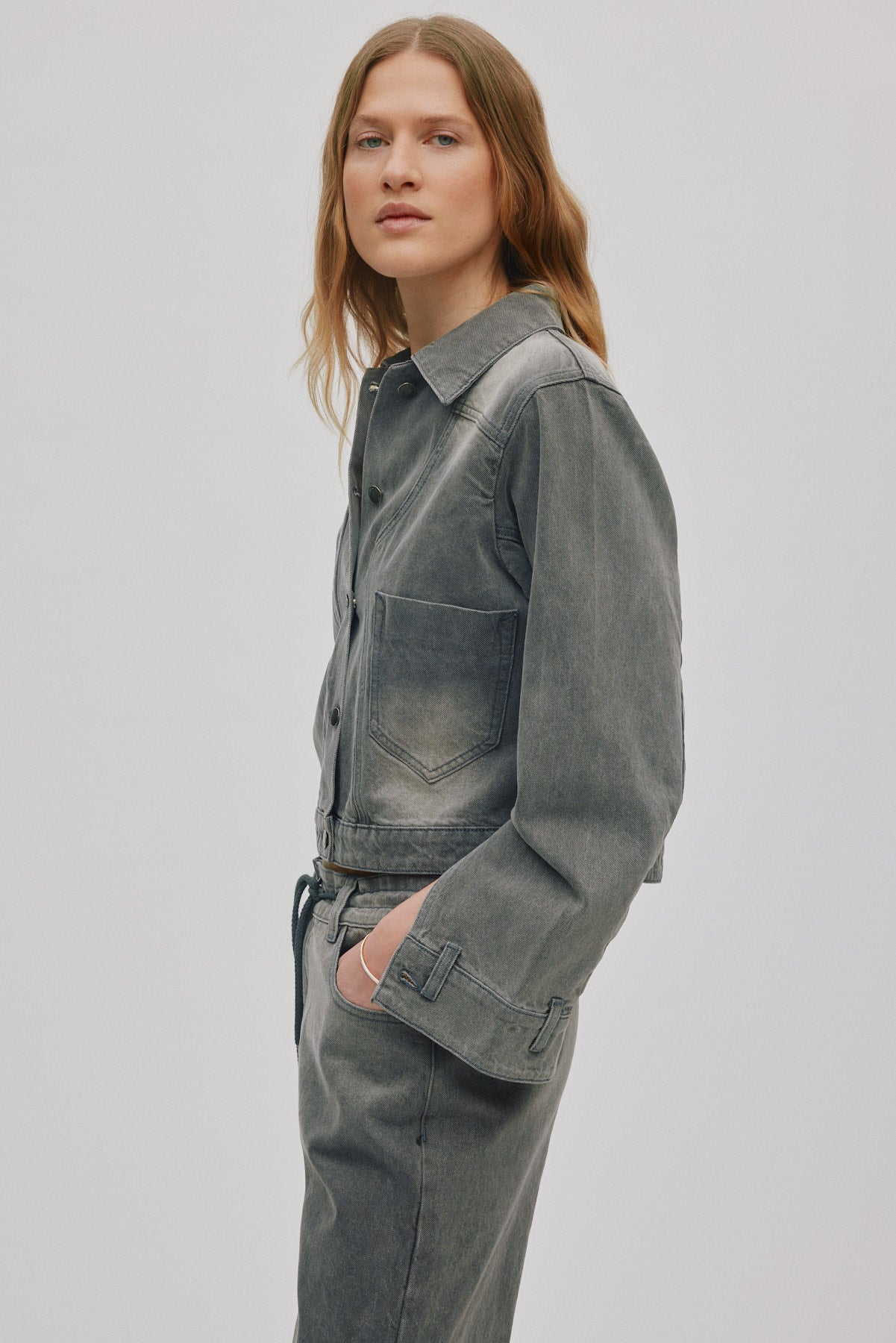 Janny - Grey denim jacket I Washed grey 2 - Rabens Saloner