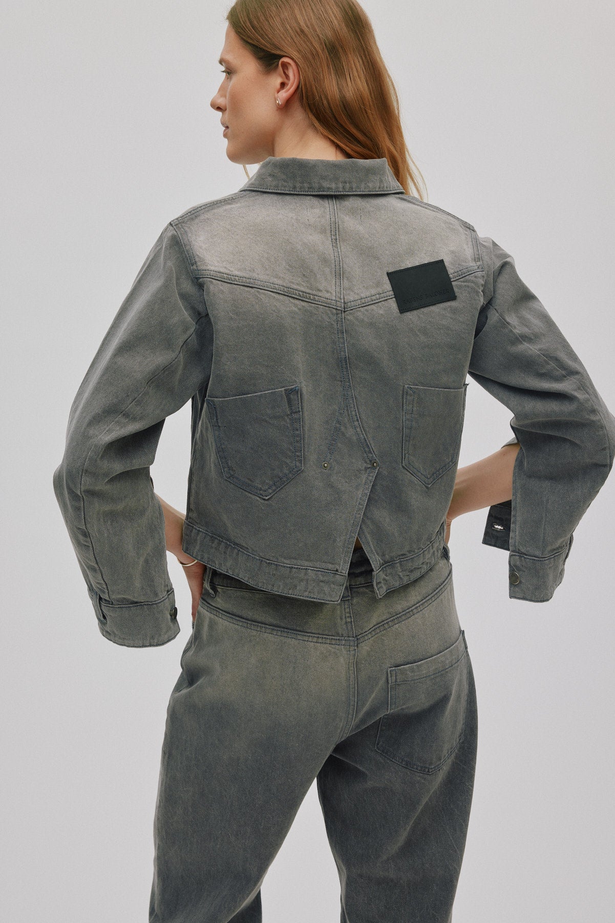 Janny - Grey denim jacket I Washed grey 4 - Rabens Saloner