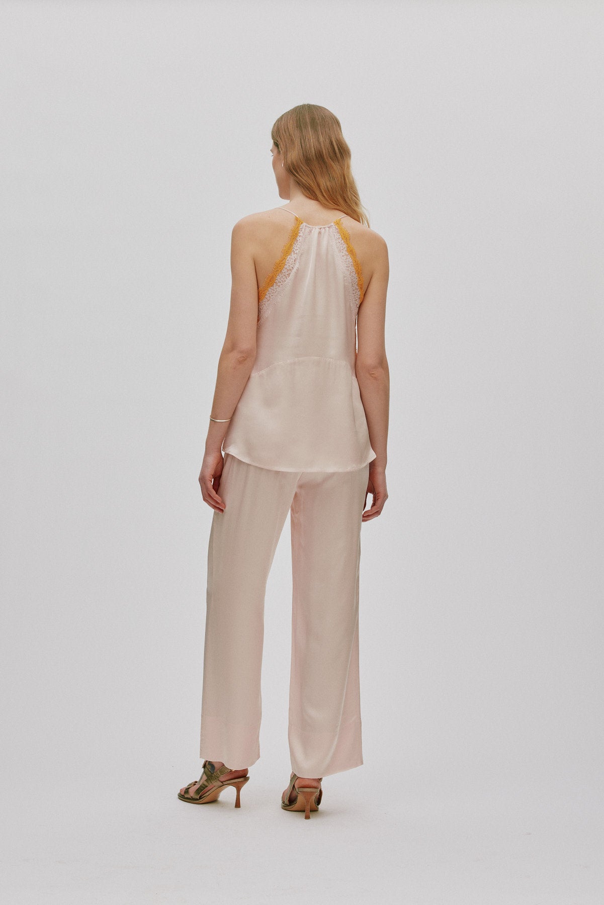 Soho - Contrast lace camisole top I Light rose 3 - Rabens Saloner