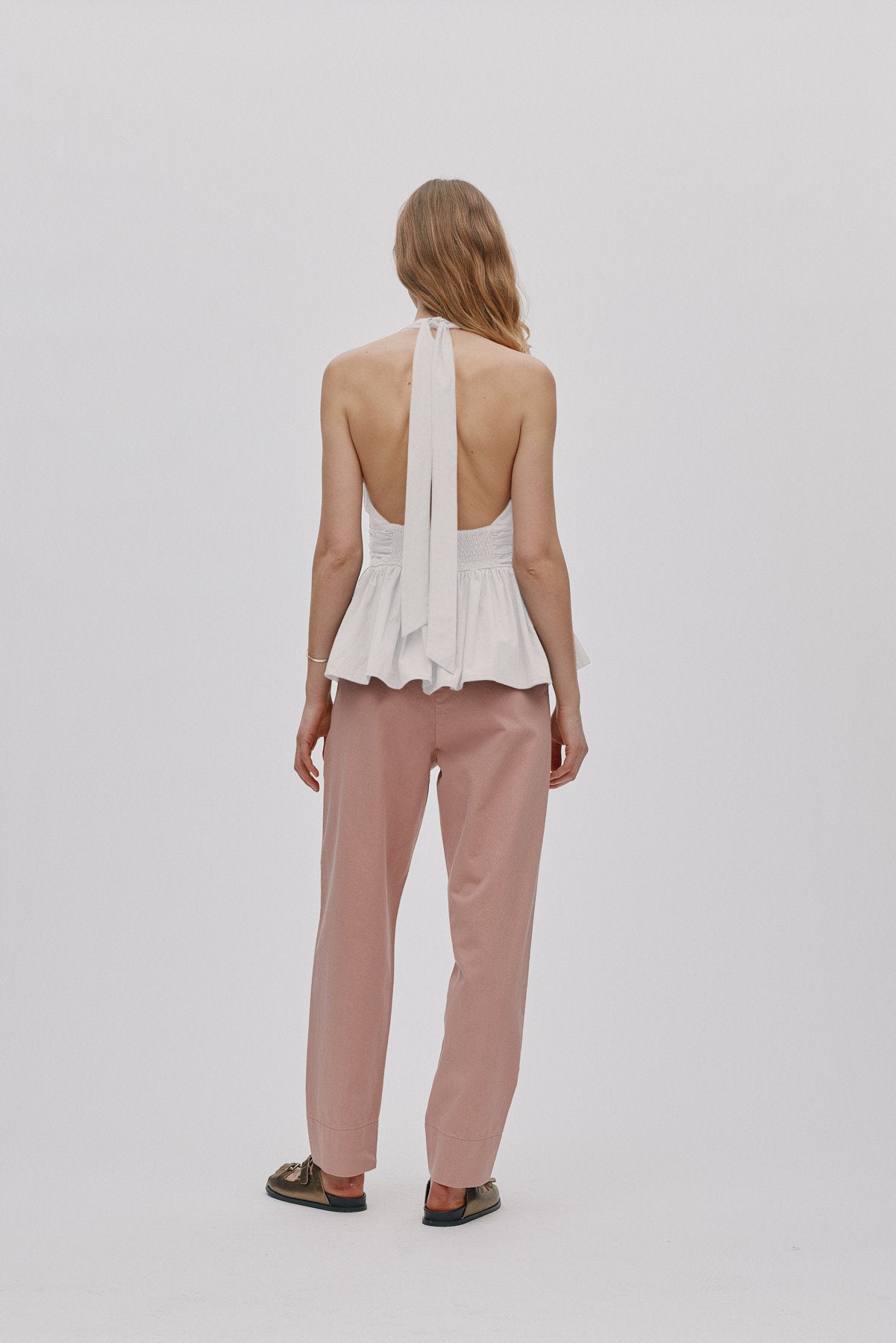 Izma - Poplin halter top I White 2 - Rabens Saloner