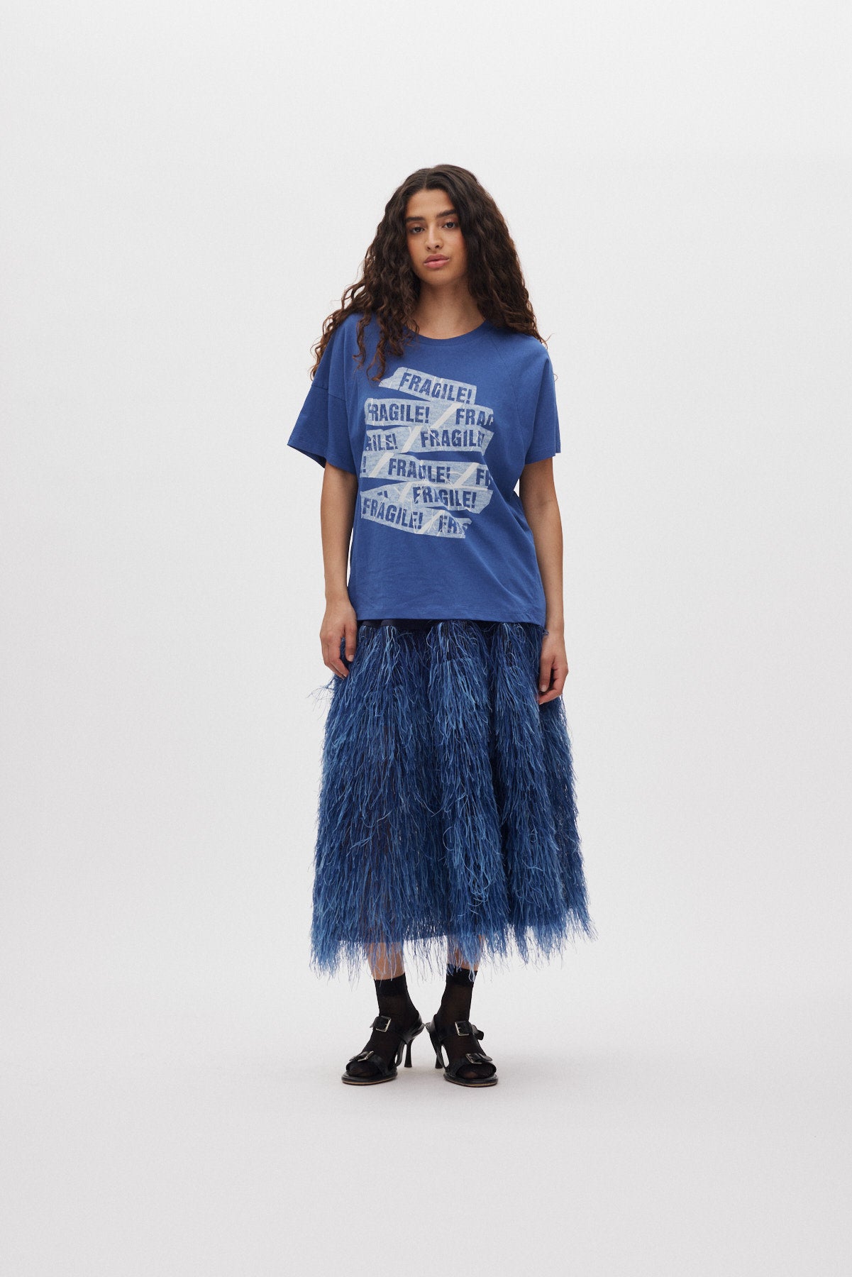 Magna - Plume combo full skirt I PRE-ORDER I Navy 9 - Rabens Saloner
