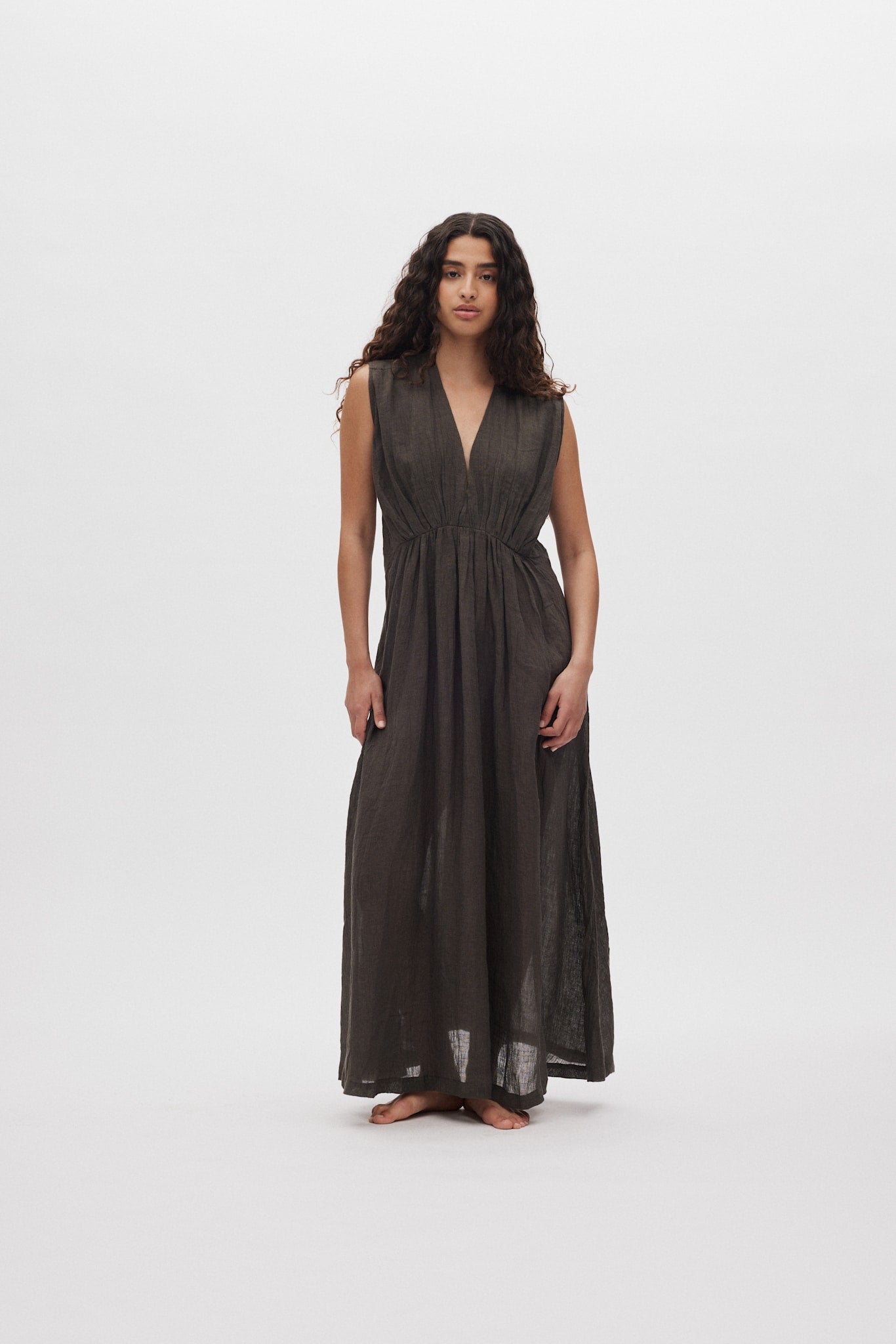 Kimber - Crinkled dress I Faded black 5 - Rabens Saloner