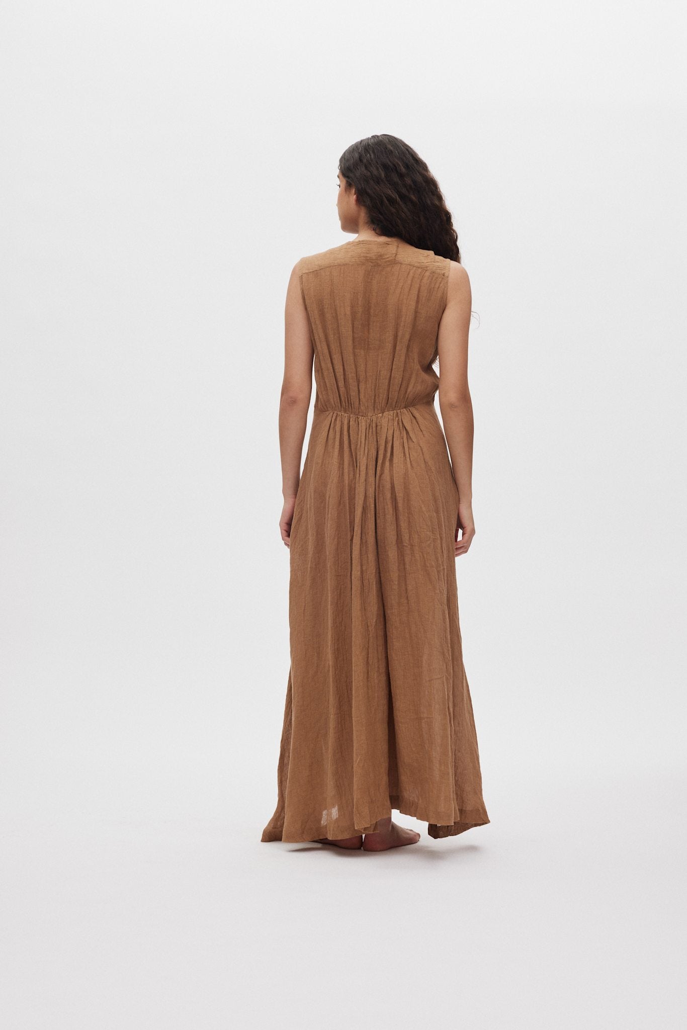 Kimber - Crinkled dress I Walnut 6 - Rabens Saloner