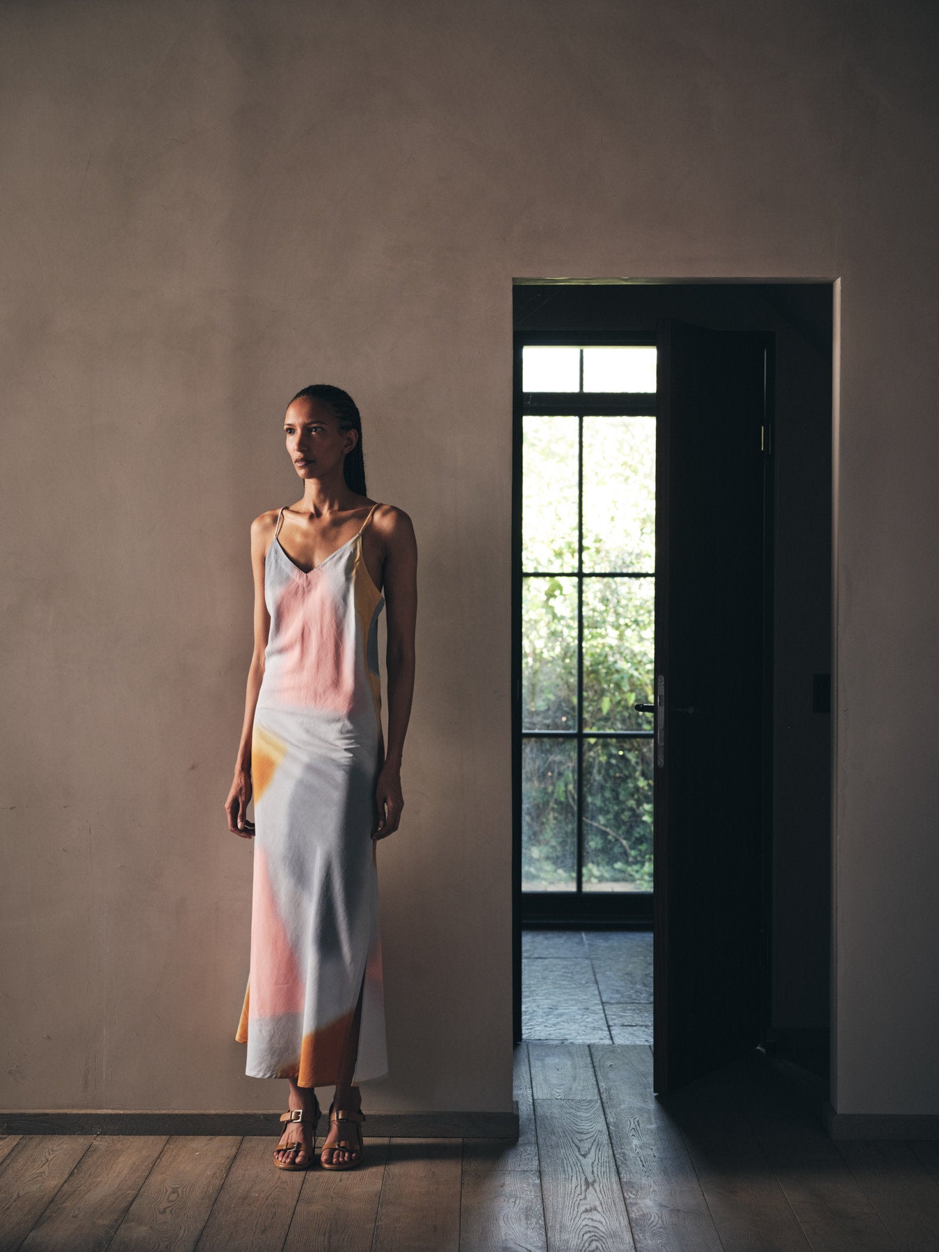 Iloa - Water colour bias dress I Sunset combo 7 - Rabens Saloner