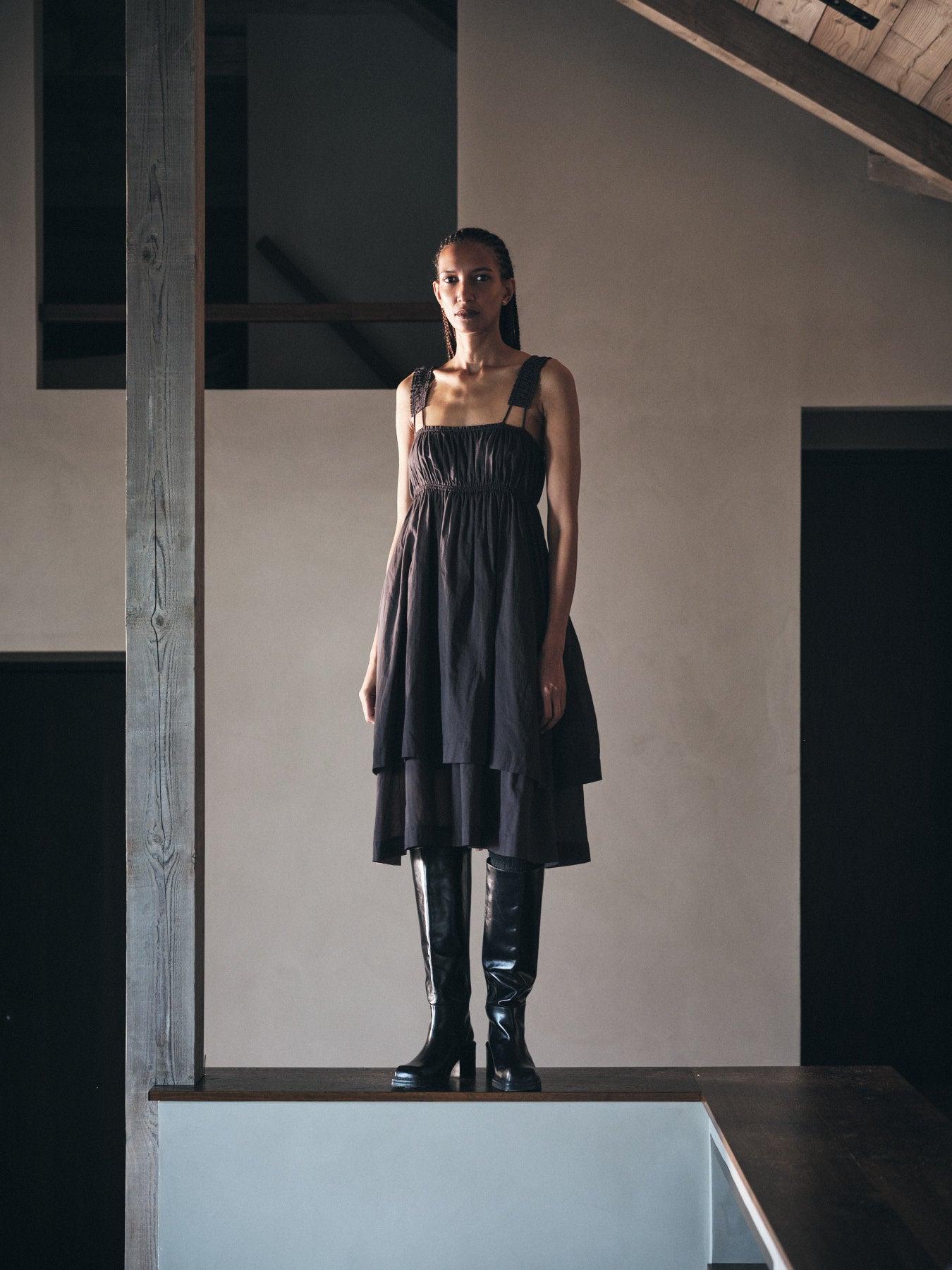 Gabi - Multi layer short dress I Liquorice Liquorice XS 7 - Rabens Saloner