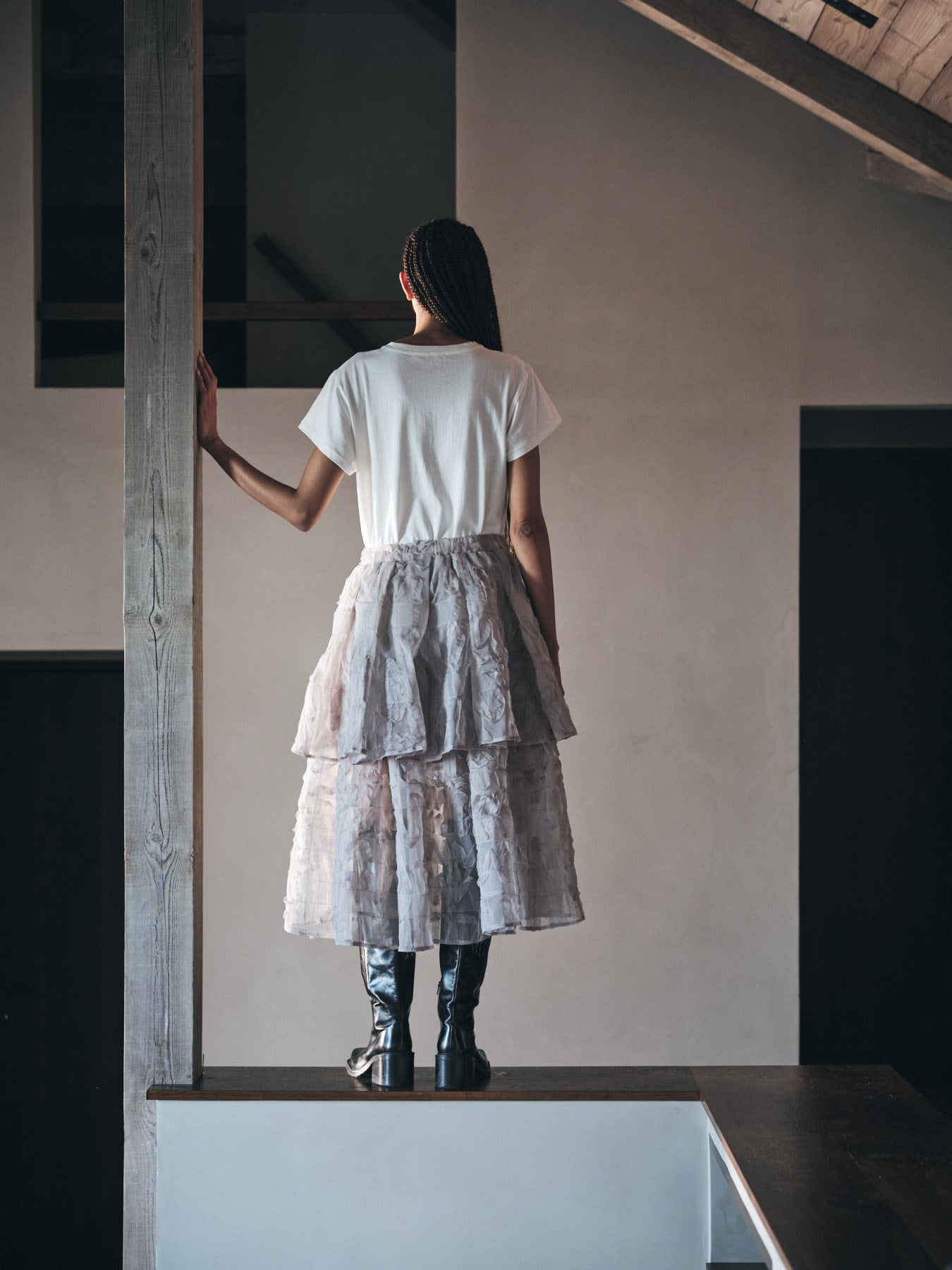 Sibora - Splash netting skirt I Silver grey 11 - Rabens Saloner