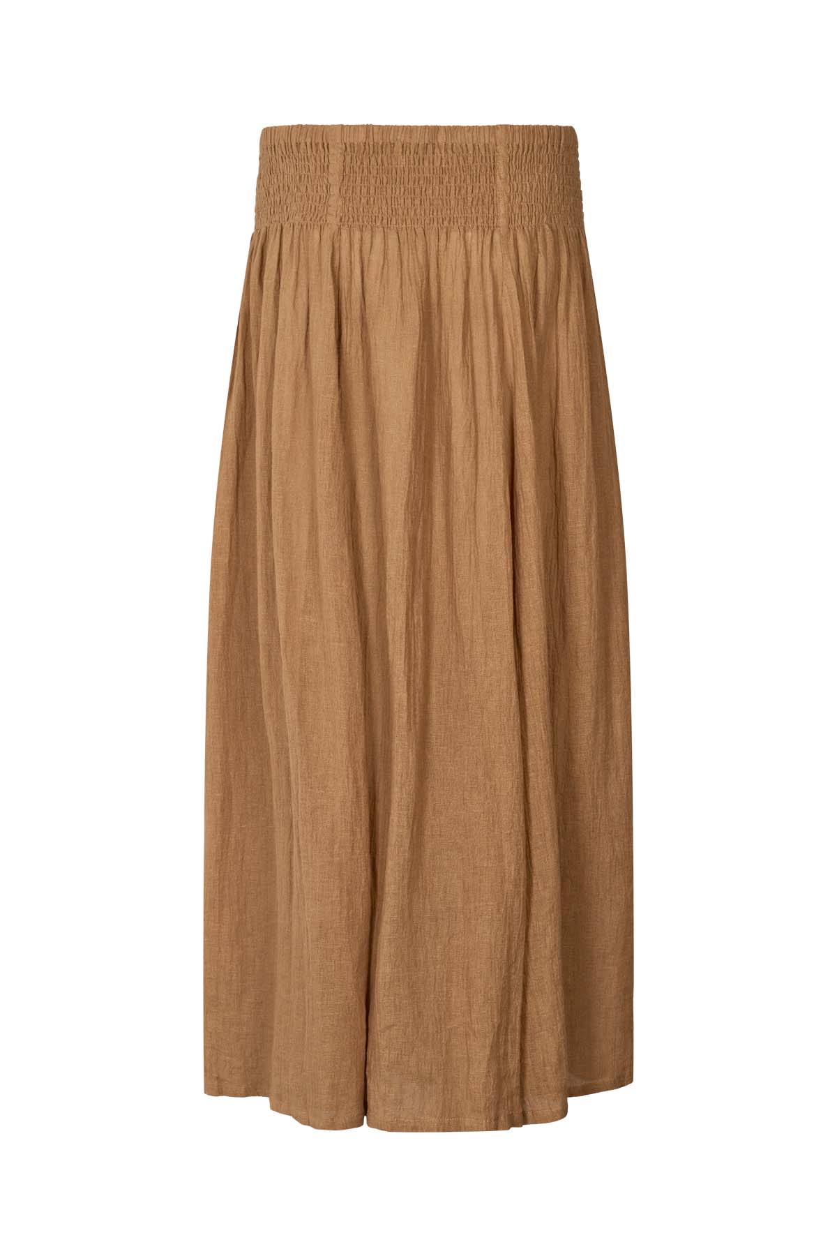 Jumana - Crinkled flared skirt I Walnut 8 - Rabens Saloner