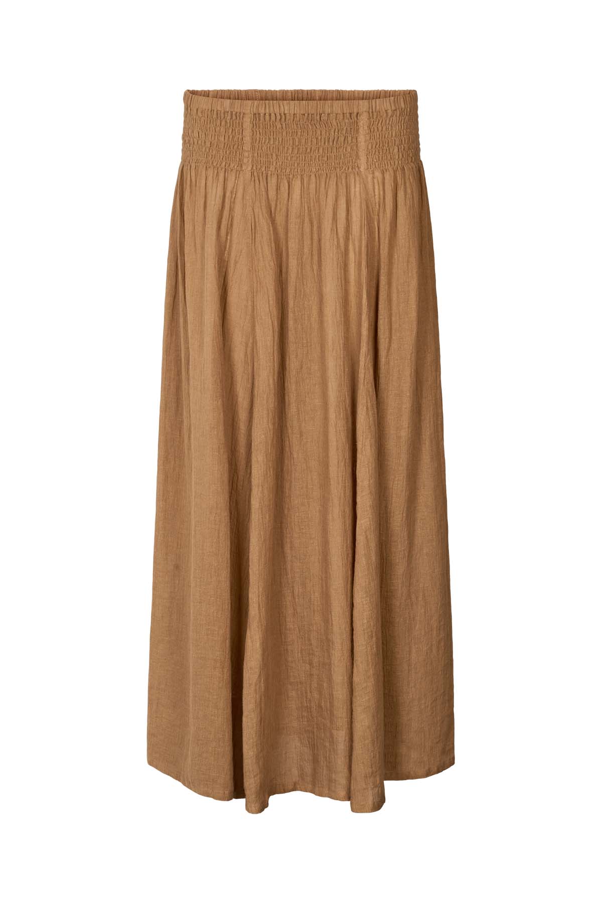 Jumana - Crinkled flared skirt I Walnut 7 - Rabens Saloner