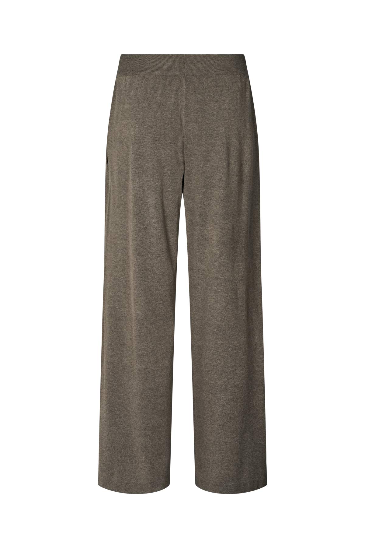 Filine - Knit lounge wide pants I Mole melange 4 - Rabens Saloner