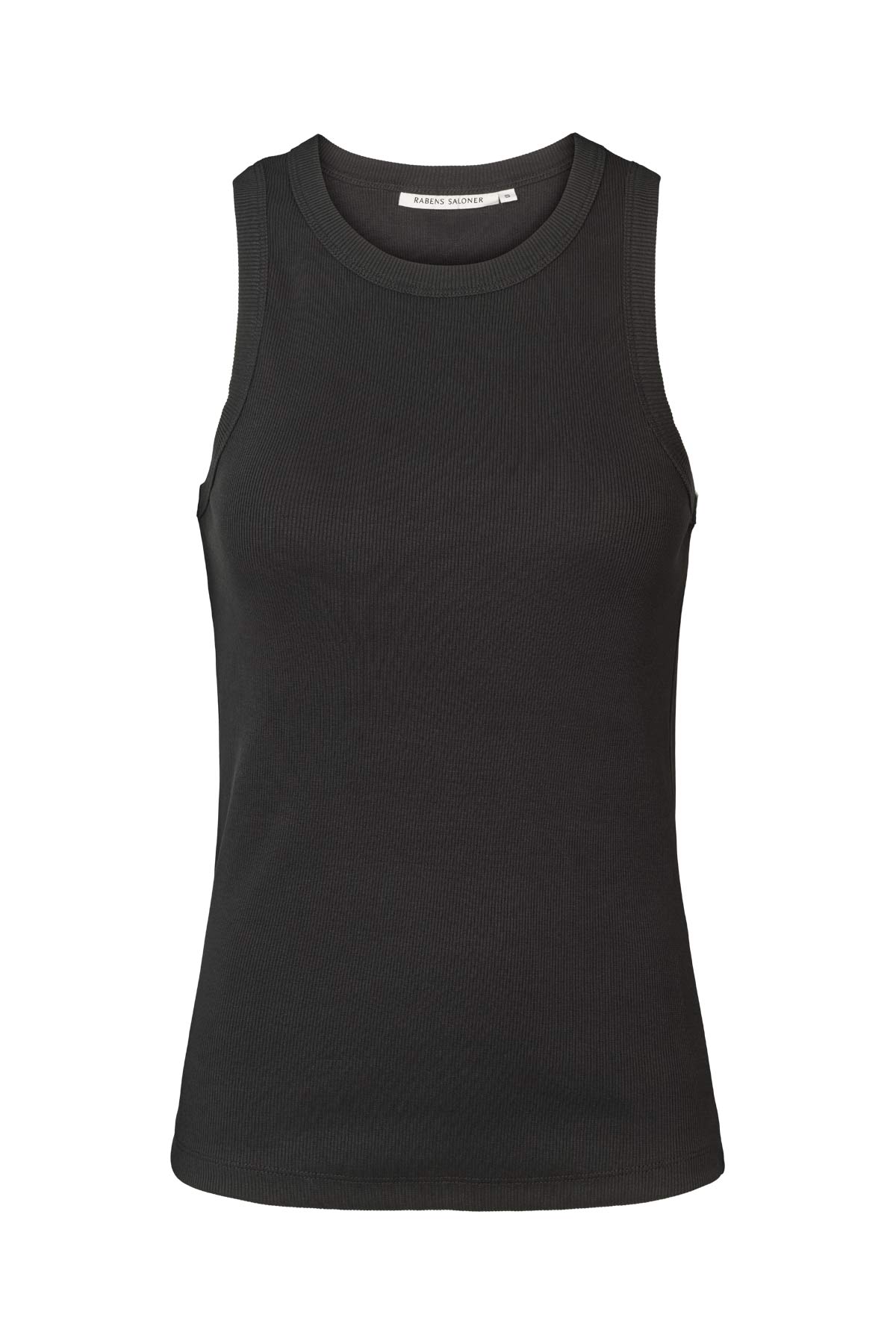 Nelle - Rib jersey tank I Black Black XS 1 - Rabens Saloner