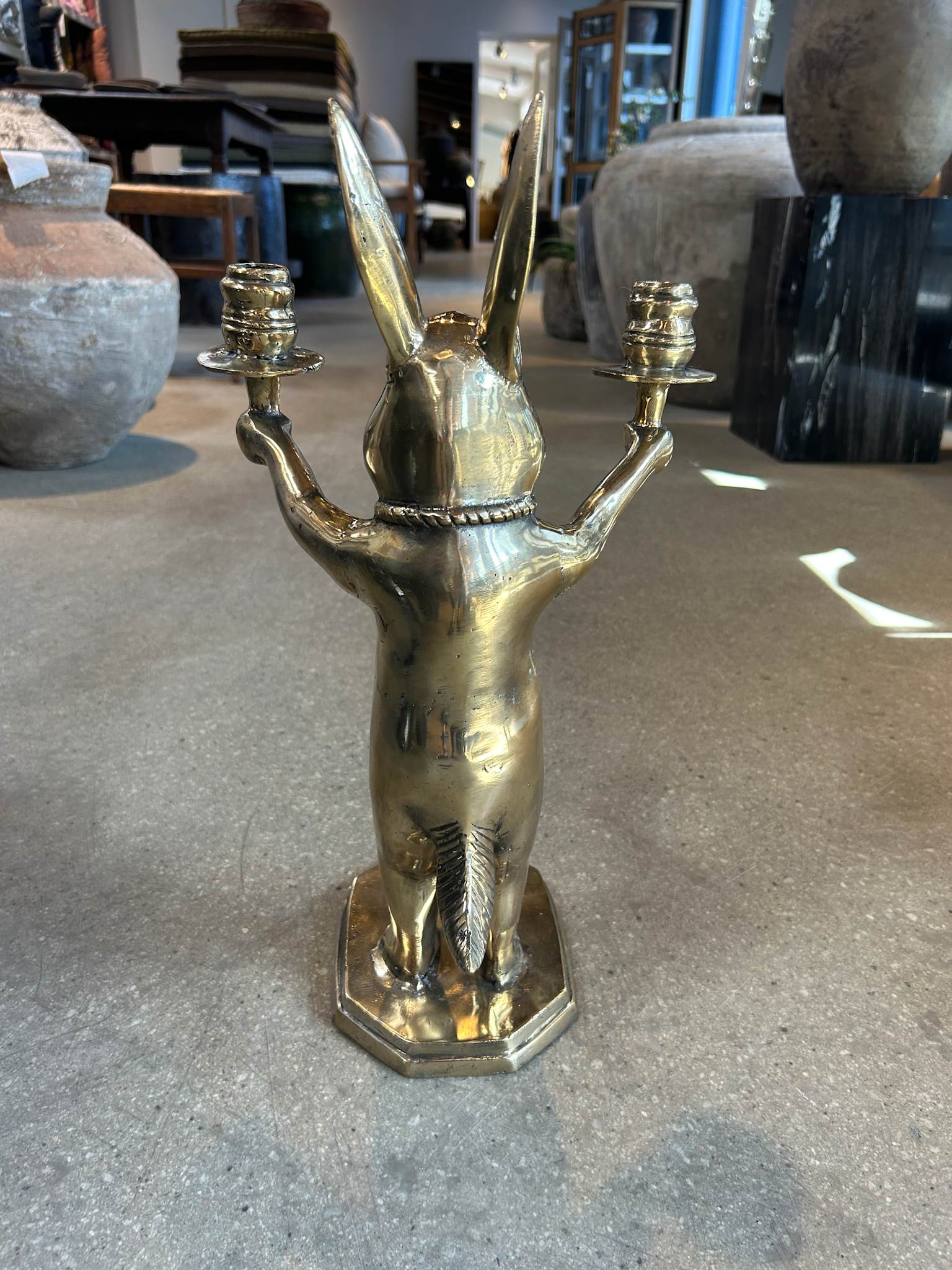 Brass Bunny Candlestick - Rabens Apartment I Brass 6 - Rabens Saloner