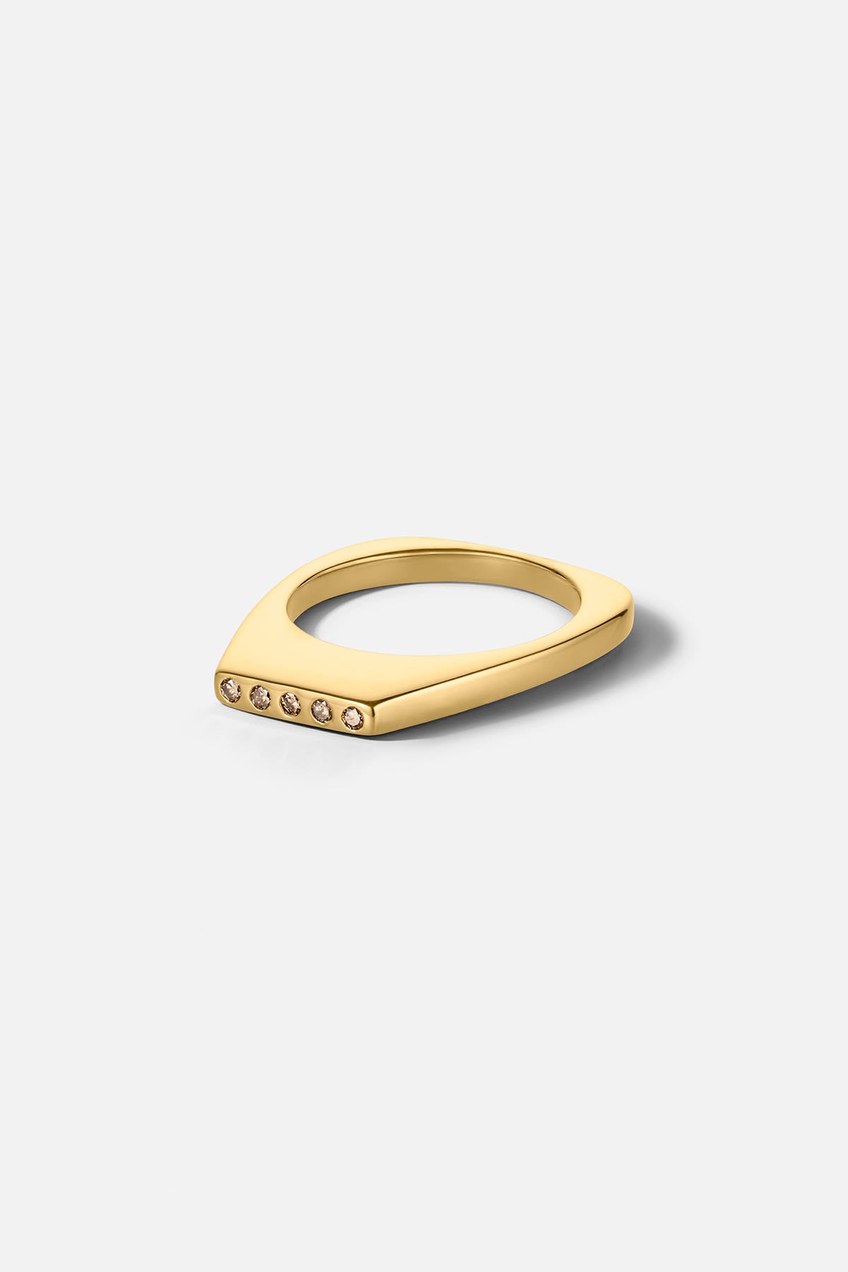 Diamond ring medium - Rabens Momento I Gold w/ Champagne diamond Gold w/ Champagne diamond 46 5 - Rabens Saloner