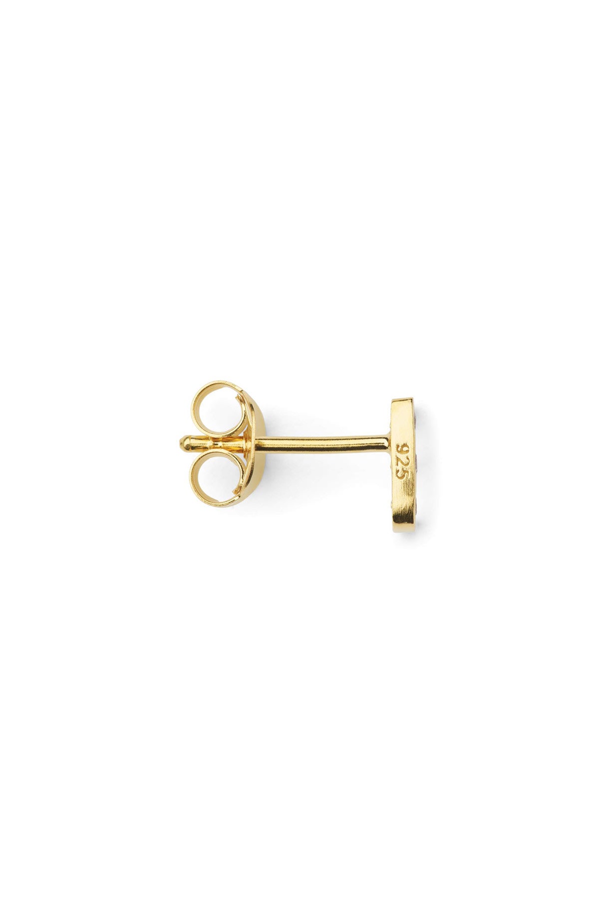 Diamond letter ear stud - Rabens Momento I Gold w/ Champagne diamond 16 - Rabens Saloner