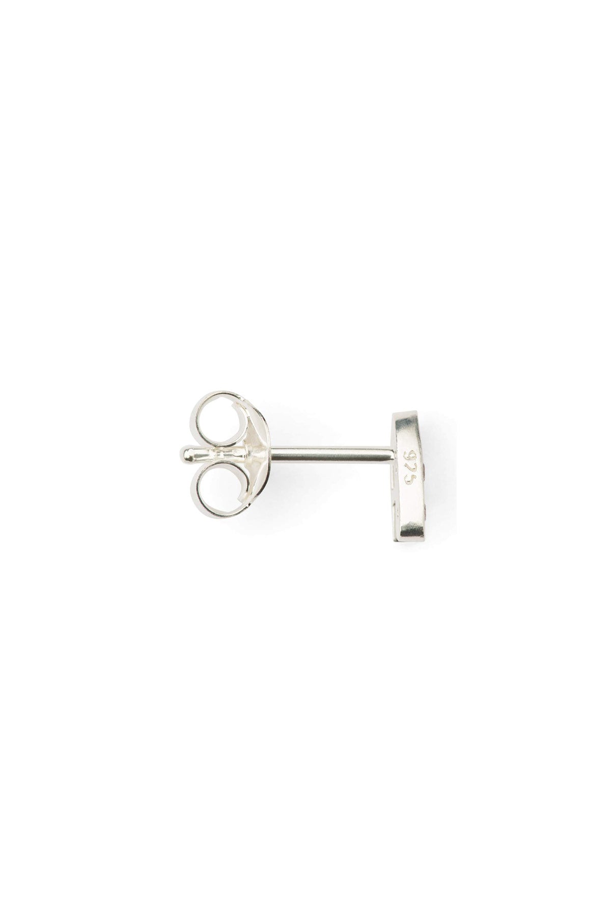 Diamond letter ear stud - Rabens Momento I Silver w/ Champagne diamond 8 - Rabens Saloner