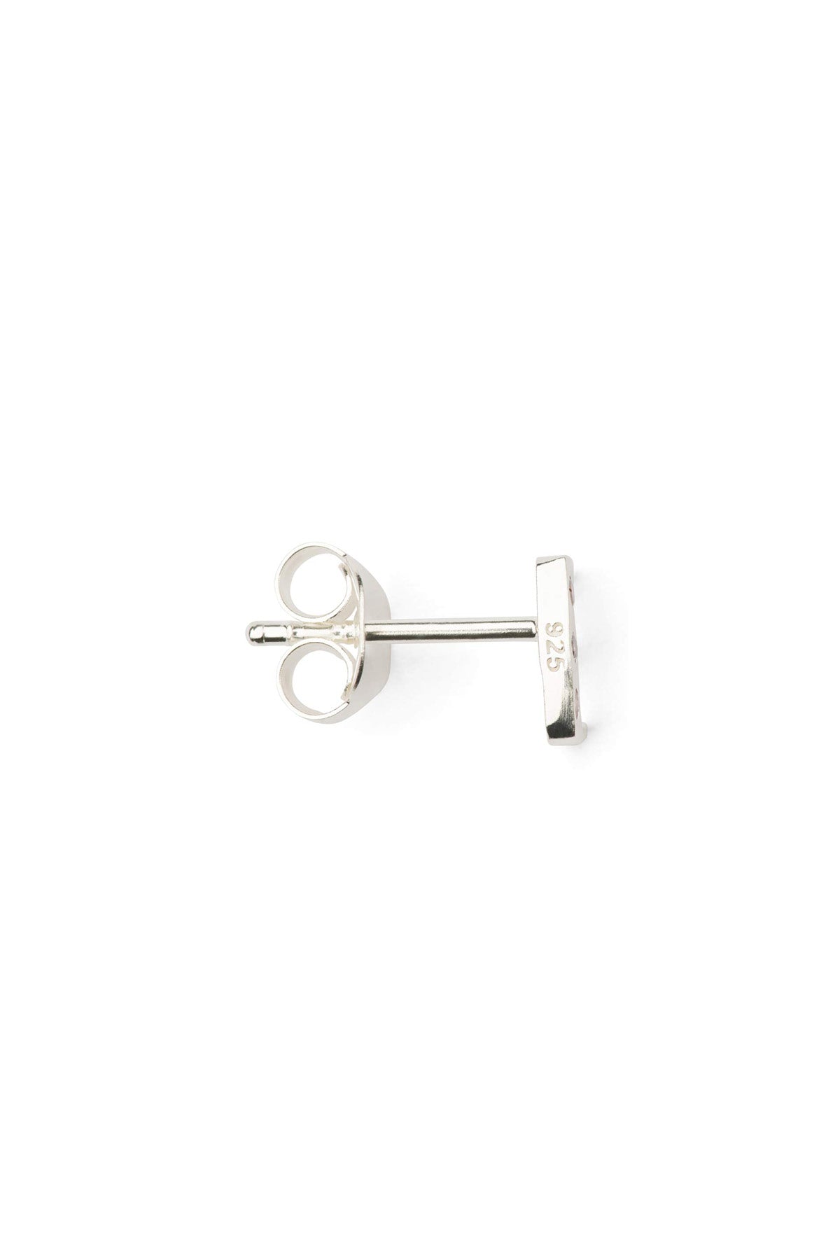 Diamond letter ear stud - Rabens Momento I Silver w/ Champagne diamond 16 - Rabens Saloner