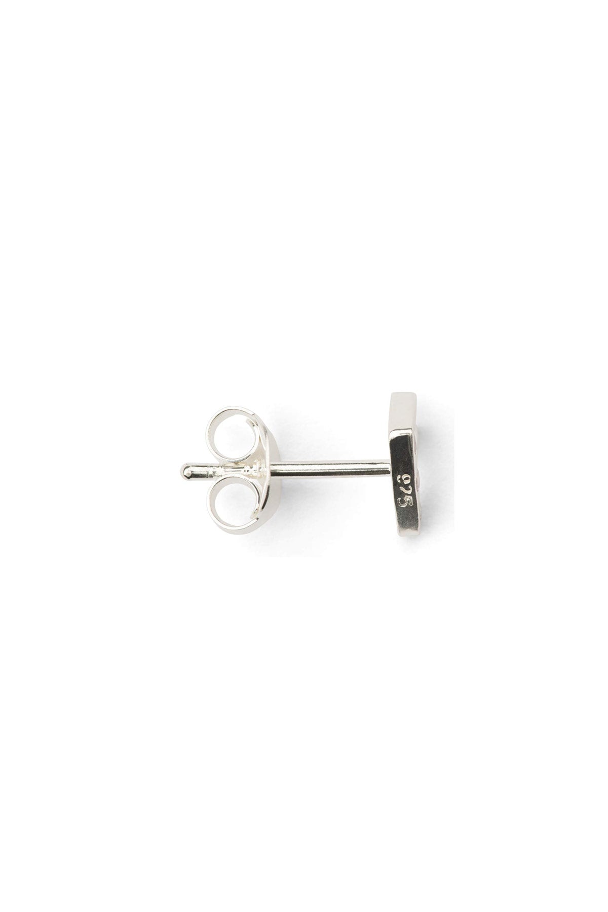 Diamond letter ear stud - Rabens Momento I Silver w/ Champagne diamond 18 - Rabens Saloner