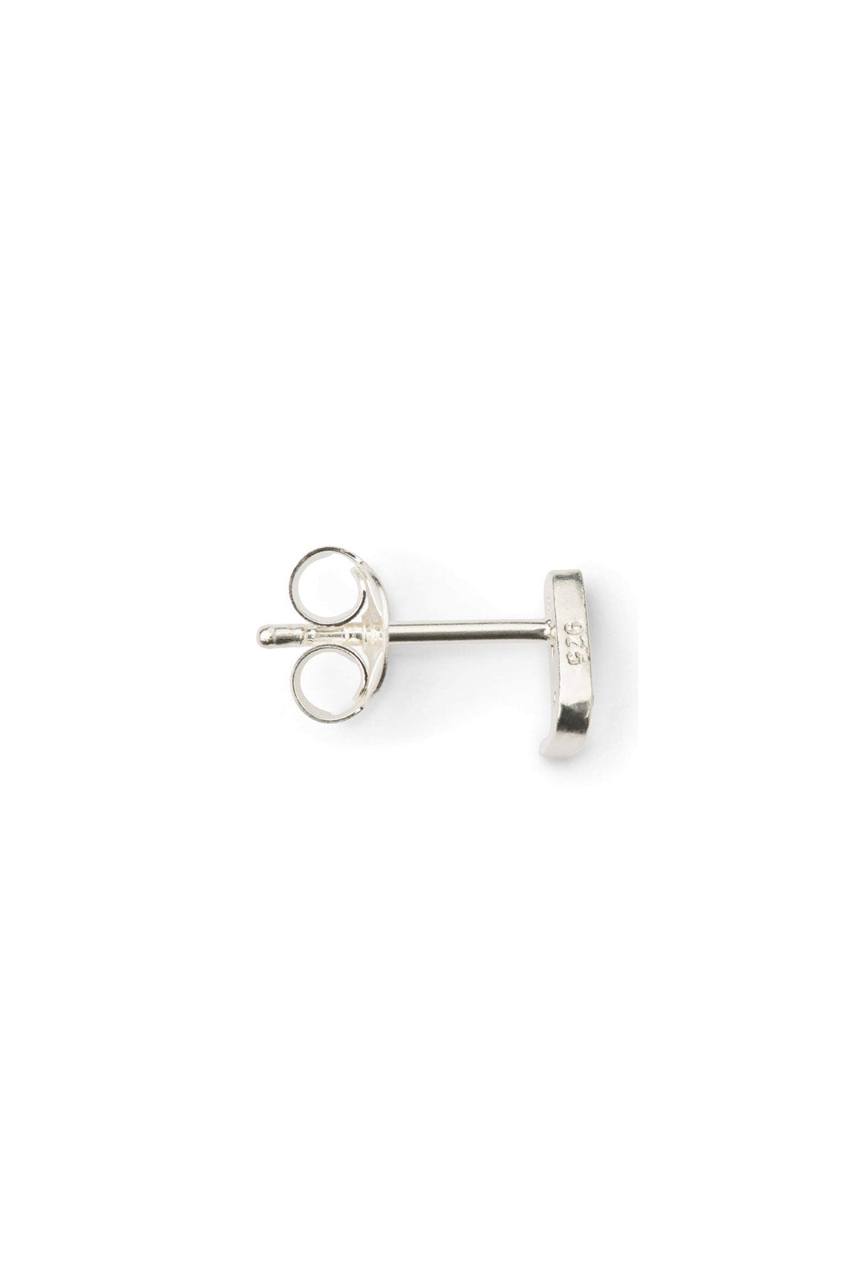 Diamond letter ear stud - Rabens Momento I Silver w/ Champagne diamond 6 - Rabens Saloner