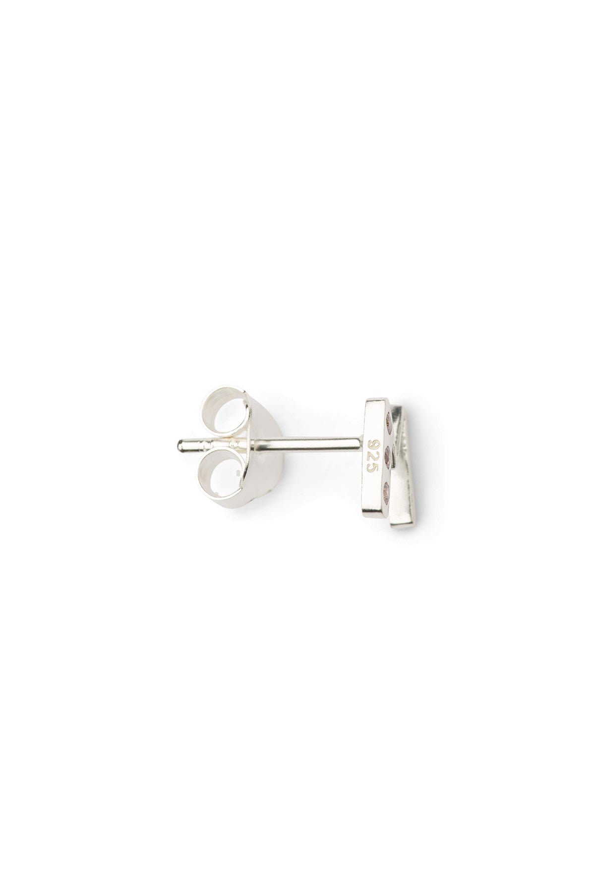 Diamond letter ear stud - Rabens Momento I Silver w/ Champagne diamond 4 - Rabens Saloner