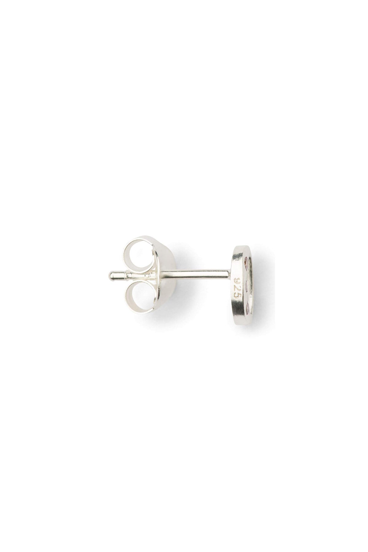 Diamond letter ear stud - Rabens Momento I Silver w/ Champagne diamond