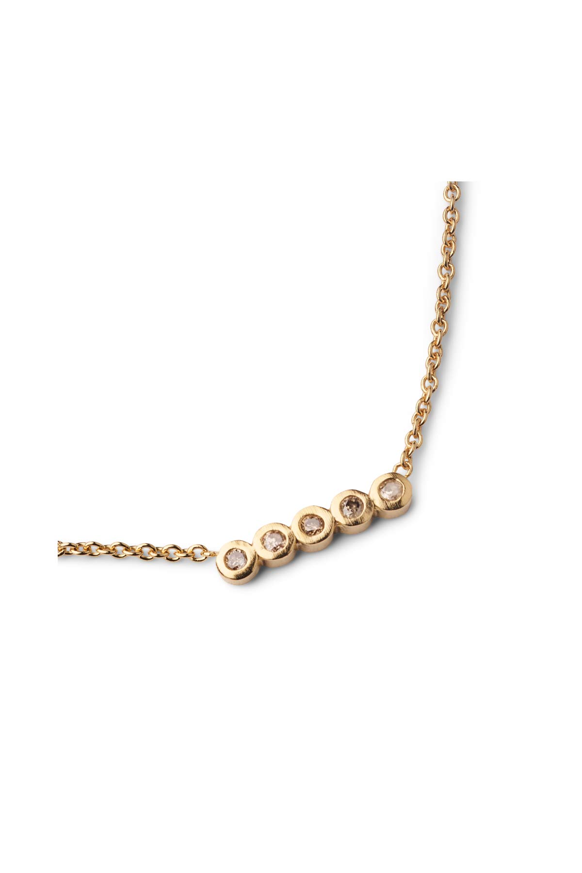 Diamond necklace - Rabens Momento I Gold w/ Champagne diamond Gold w/ Champagne diamond 1 - Rabens Saloner