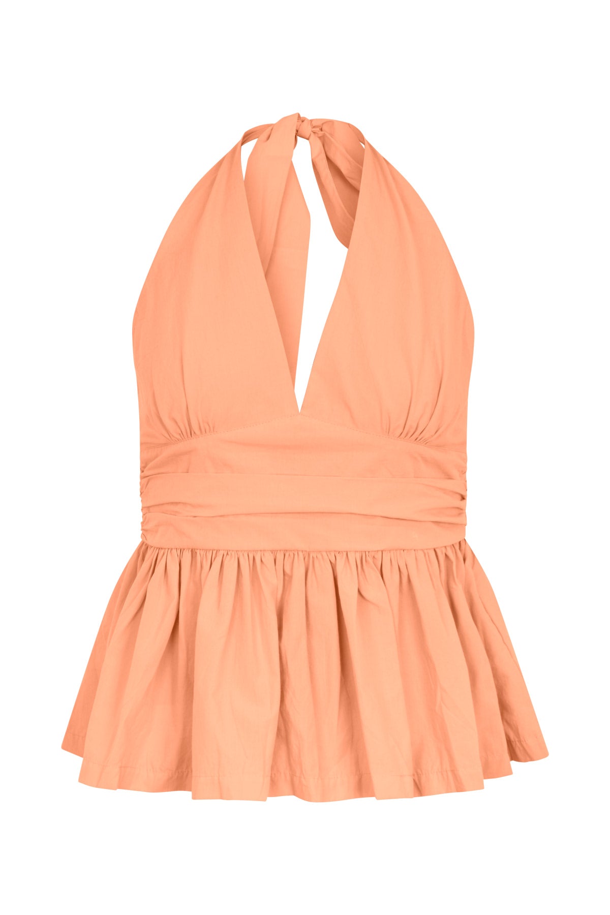 Izma - Poplin halter top I Mandarin Mandarin XS 1 - Rabens Saloner