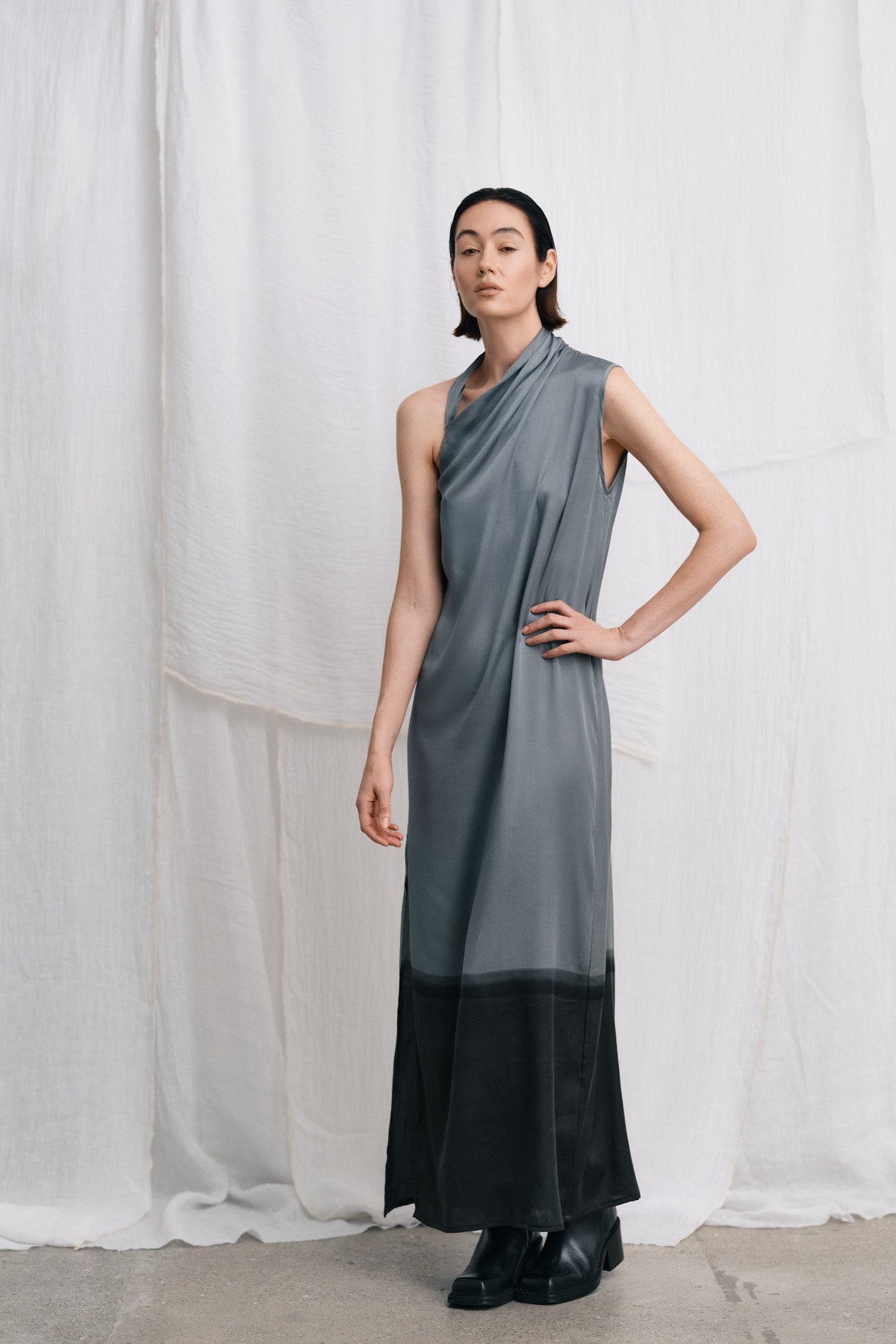 Madia - Horizon dress I Grey/black 7 - Rabens Saloner