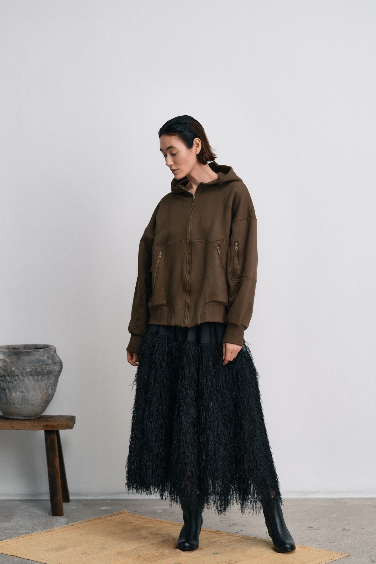 Magna - Plume combo full skirt I PRE-ORDER I Black Black XS 9 - Rabens Saloner