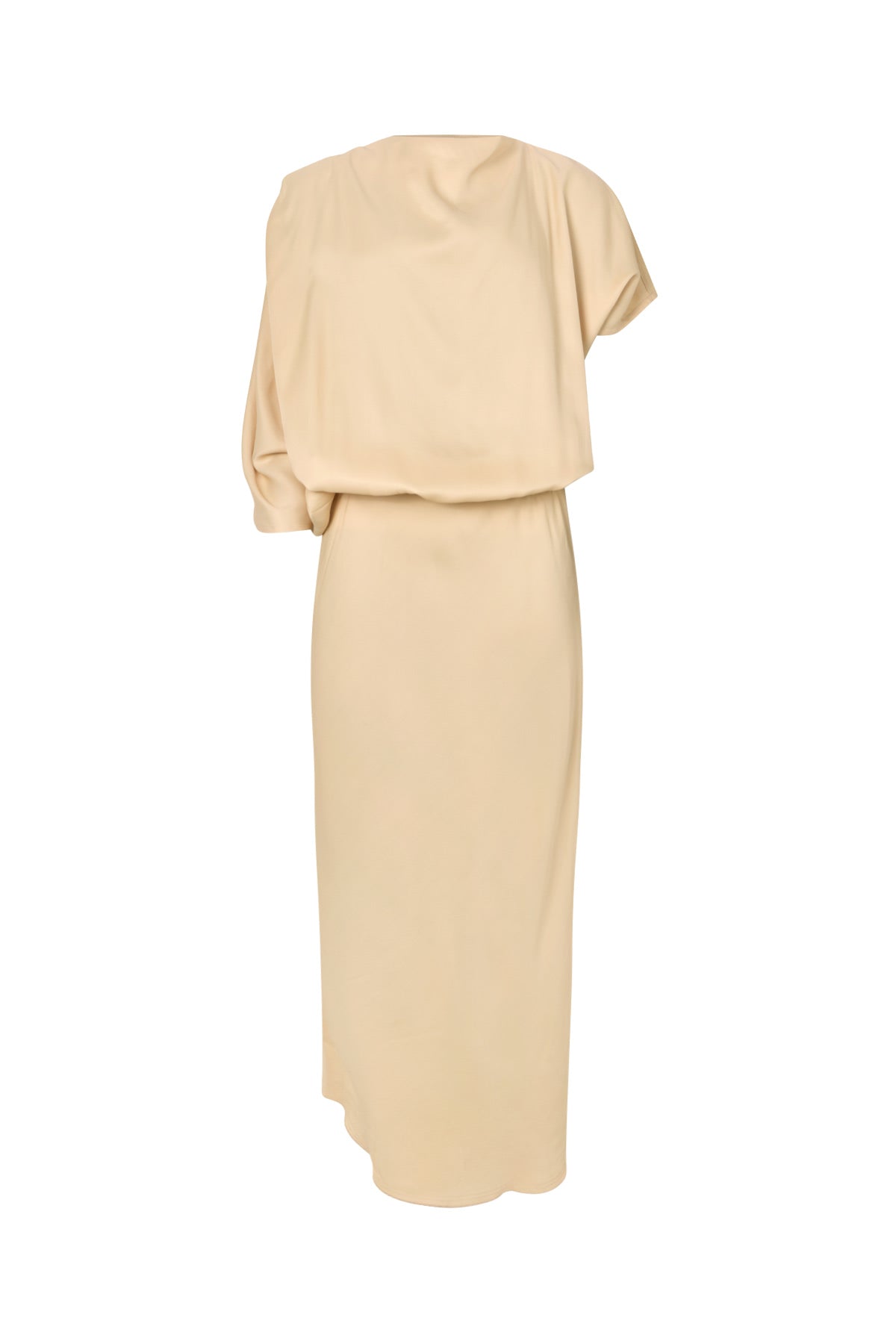 Mila - Ripple drape dress I Sand Dollar 4 - Rabens Saloner