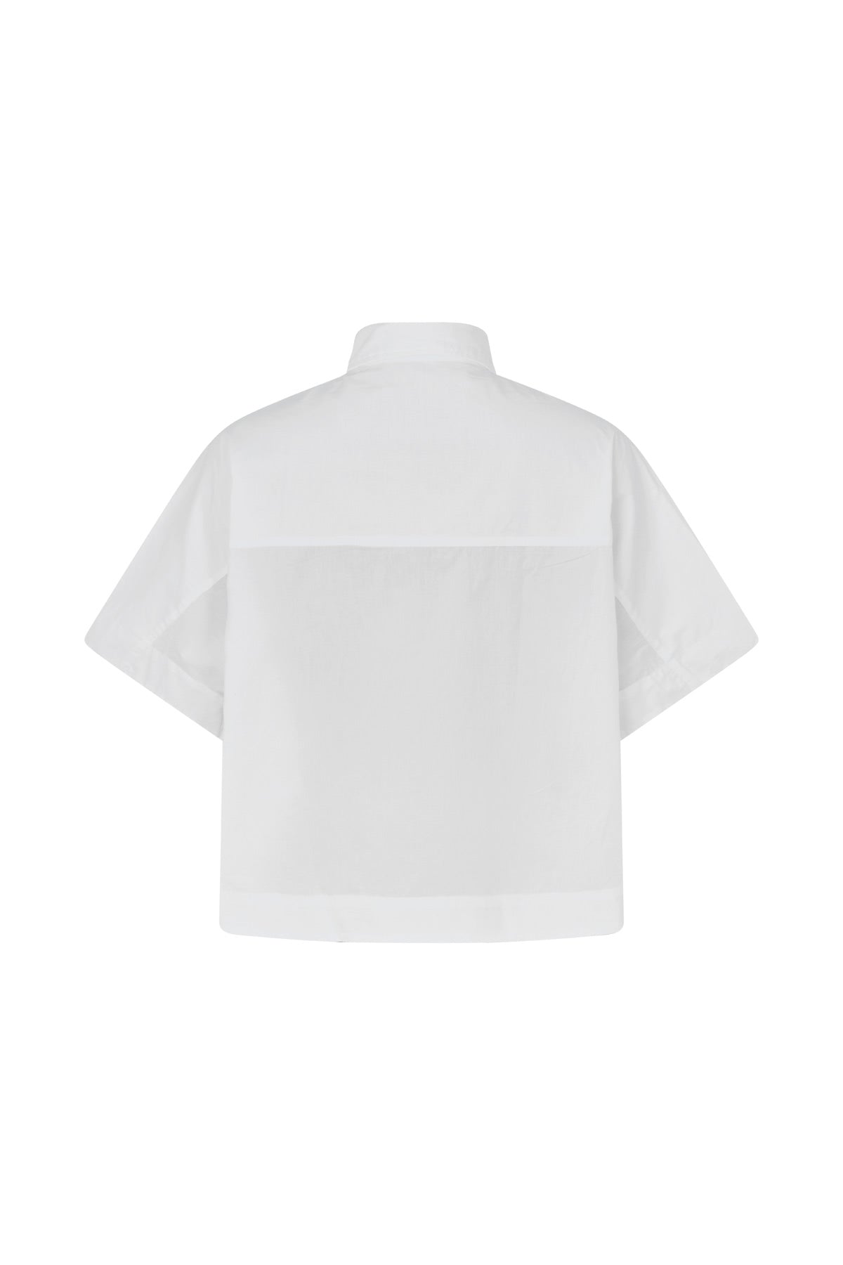 Berte - Poplin curved hem shirt I White 8 - Rabens Saloner