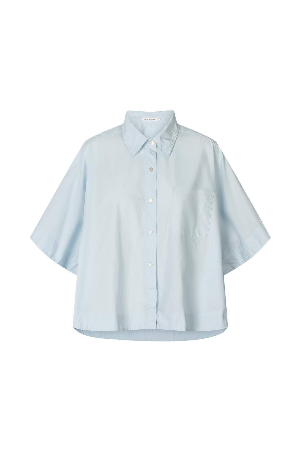 Berte - Poplin curved hem shirt I Light blue Light blue XS/S 1 - Rabens Saloner