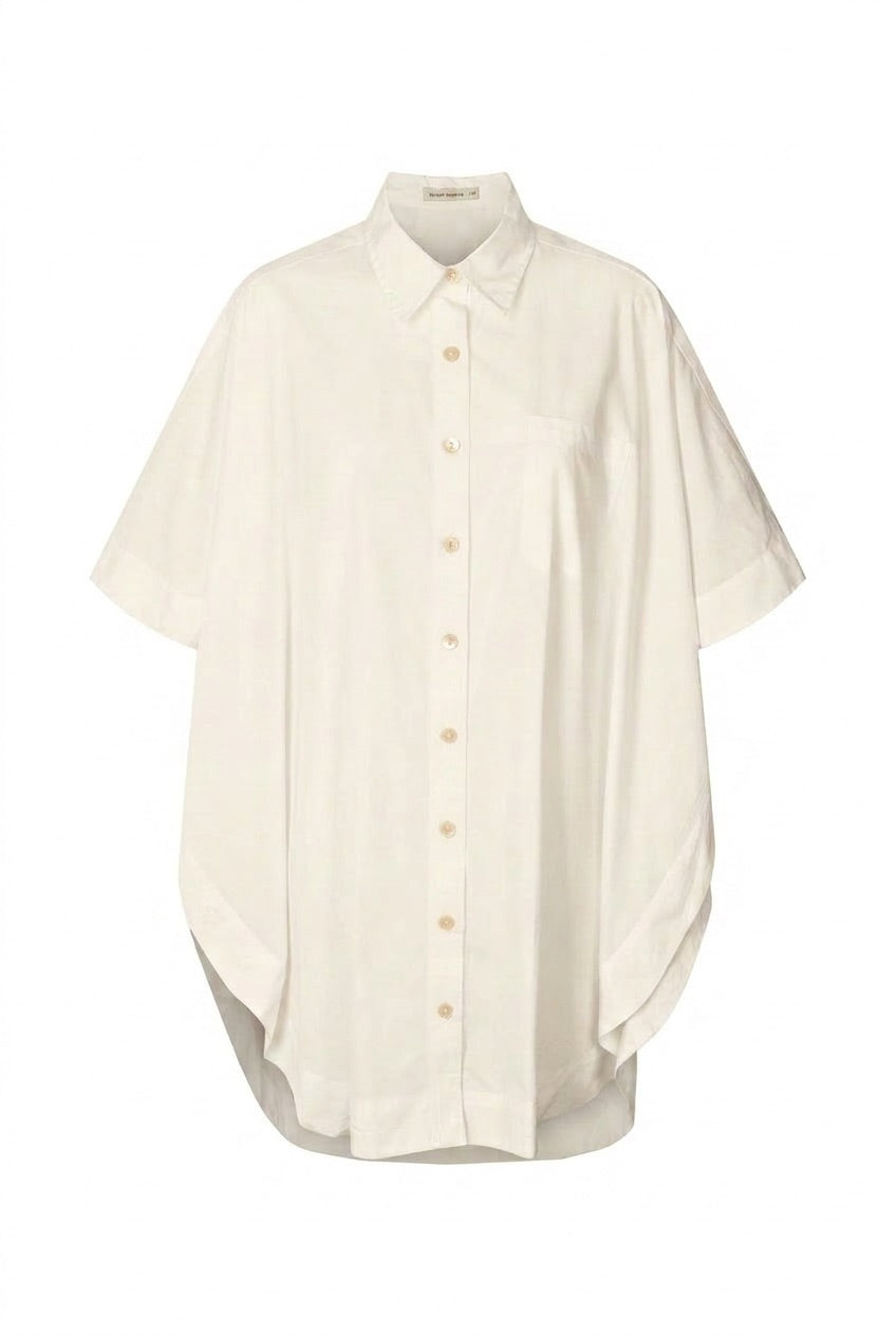 Berta - Poplin curved hem shirt dress I Clay Clay XS/S 1 - Rabens Saloner