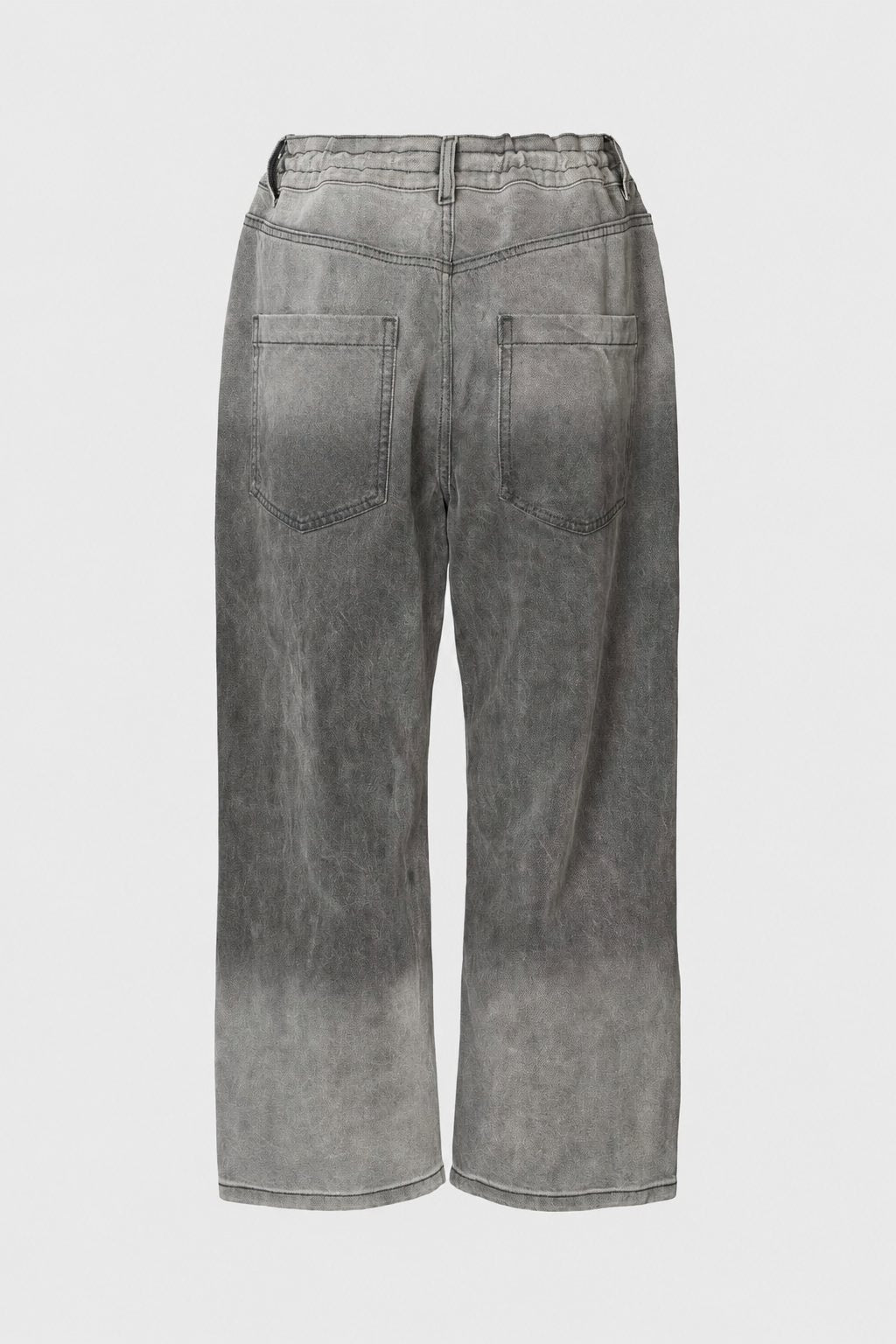 Beza - Grey denim drawstring pants I Washed grey 8 - Rabens Saloner