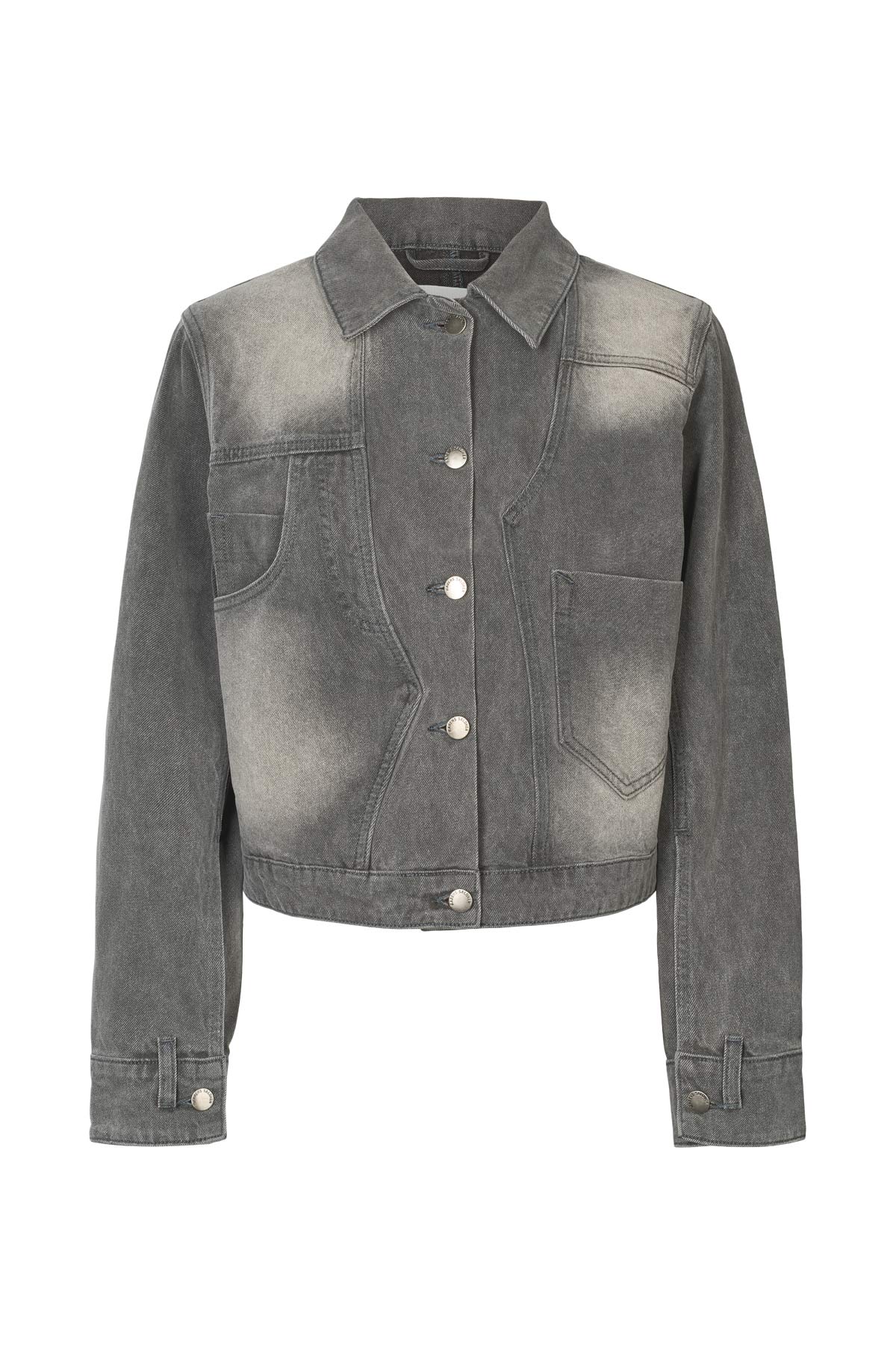 Janny - Grey denim jacket I Washed grey 5 - Rabens Saloner