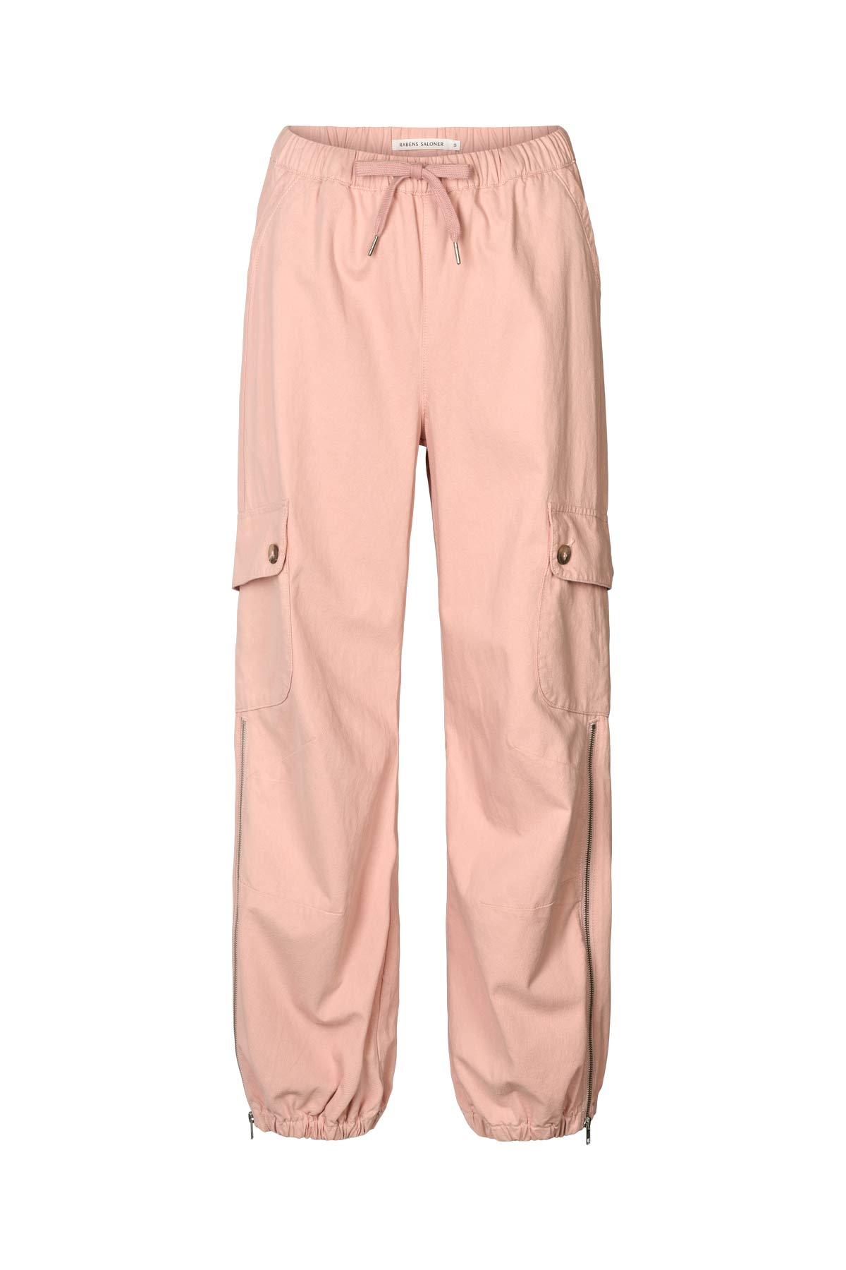 Justa - Texture canvas pants with zip I Soft rose Soft rose XS 4 - Rabens Saloner