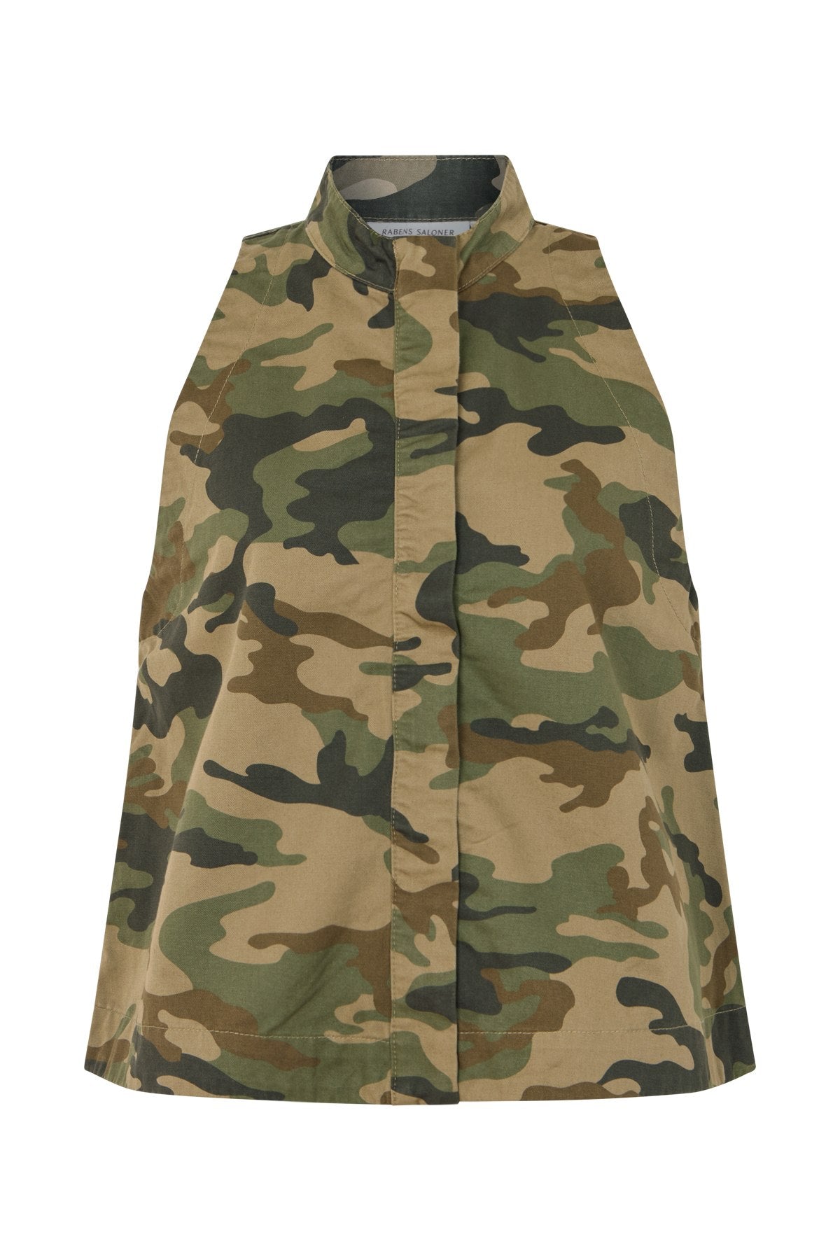 Camo patchwork halter top - Kaley I Camo combo Camo combo XS 1 - Rabens Saloner