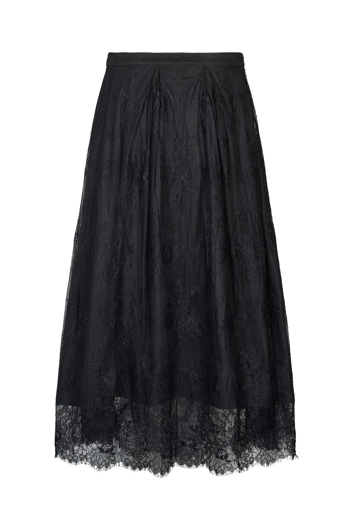 Monette - Laced multi layer skirt I Black 5 - Rabens Saloner