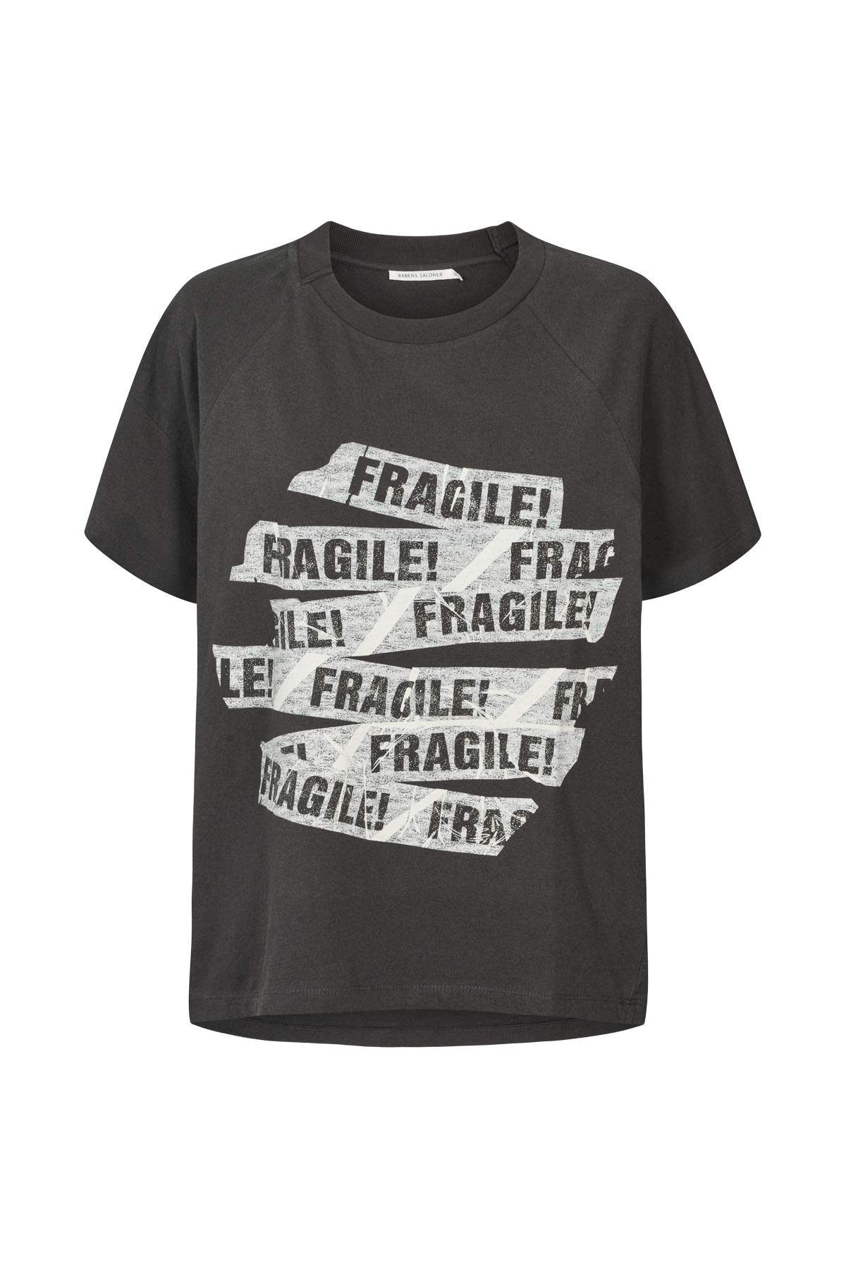 Ary - Fragile boxy t-shirt I Faded black 4 - Rabens Saloner