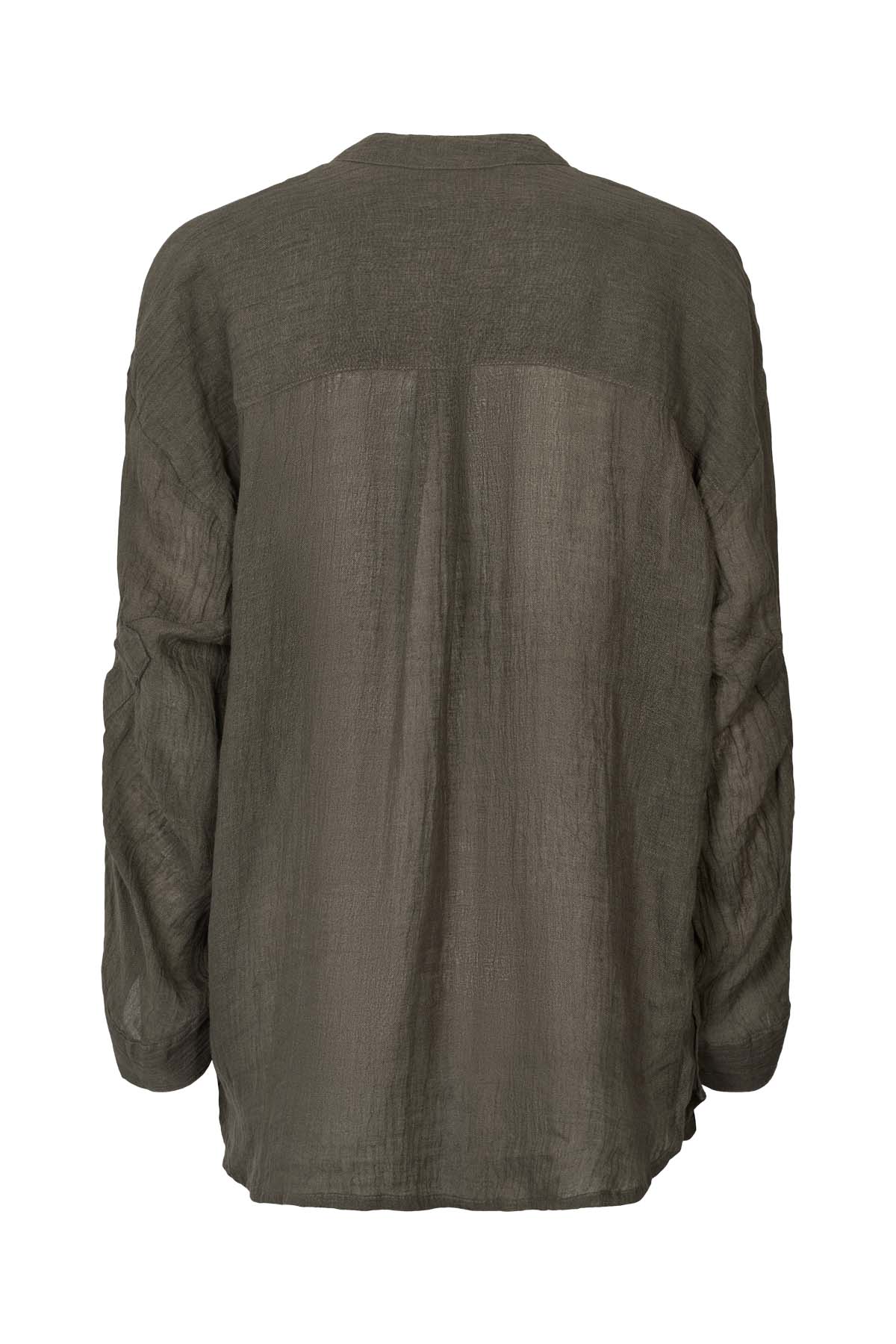 Bobbies - Crinkled oversize shirt I Faded black 13 - Rabens Saloner