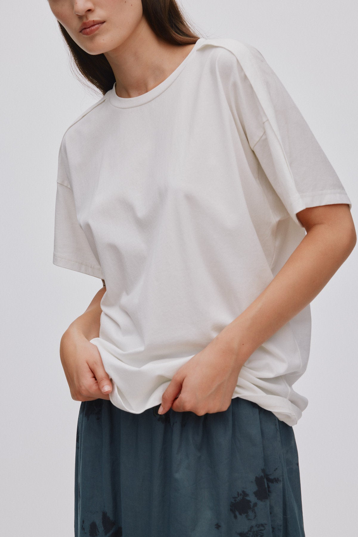 Cici - FOT jersey open back top I Chalk 7 - Rabens Saloner