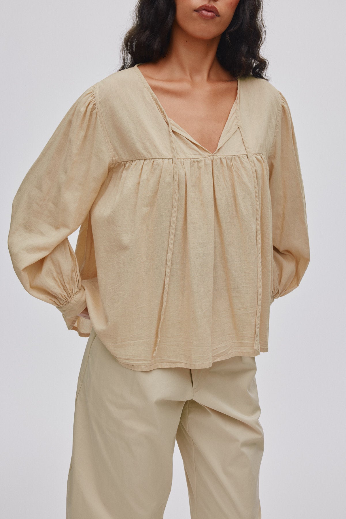 Eike - Cotton full sleeve blouse I Macadan 8 - Rabens Saloner