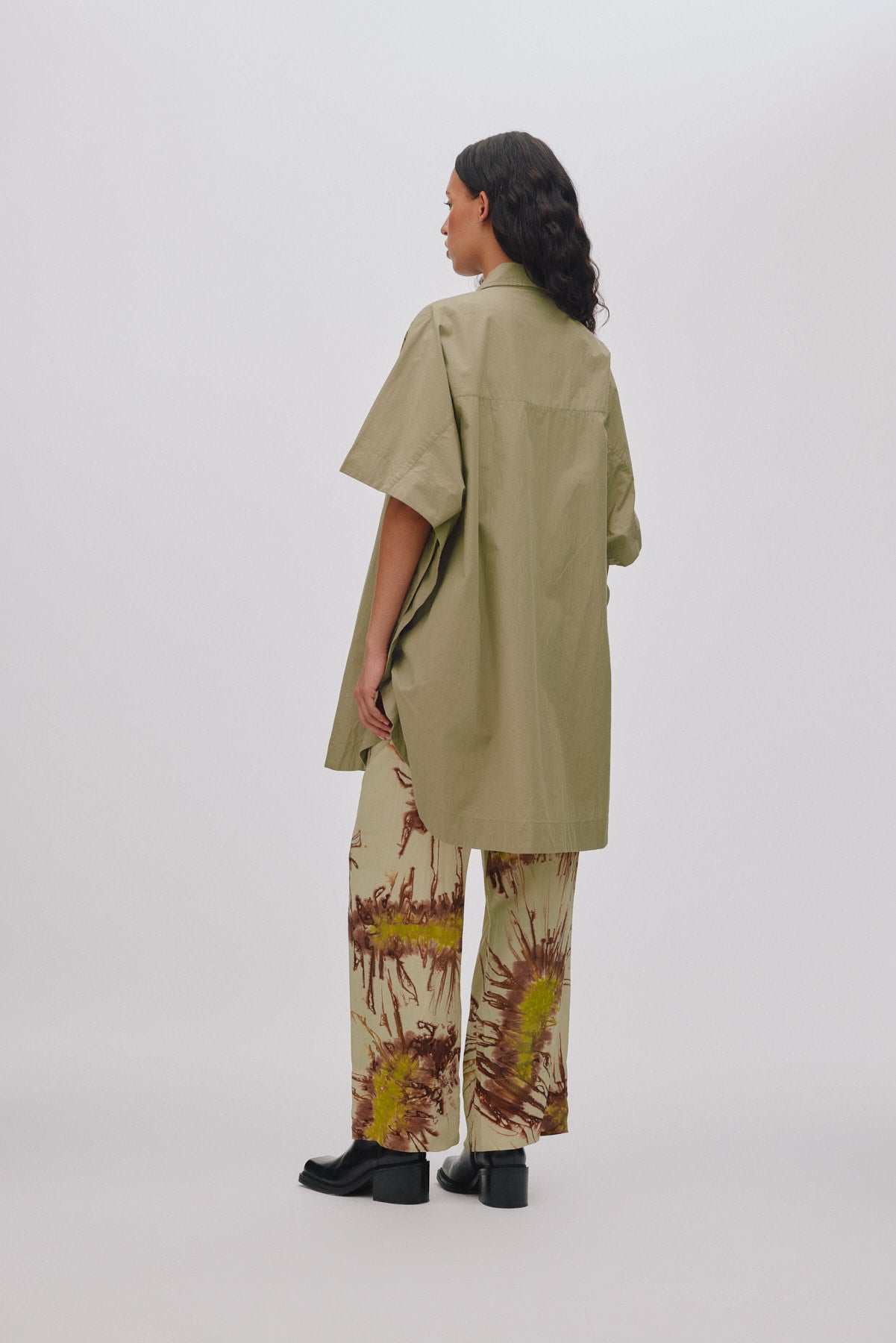 Berta - Poplin curved hem shirt dress I White 6 - Rabens Saloner