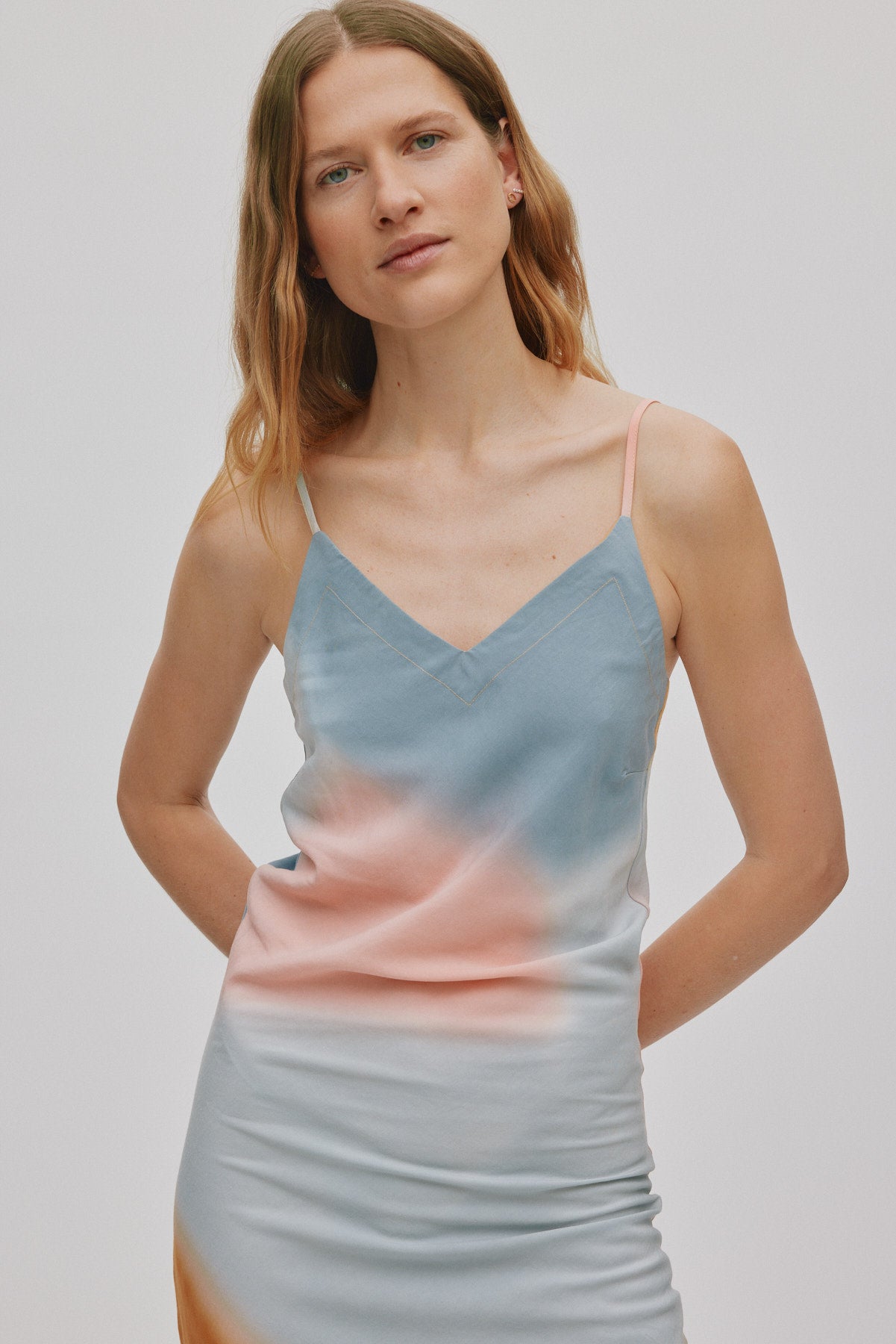 Iloa - Water colour bias dress I Sunset combo 2 - Rabens Saloner